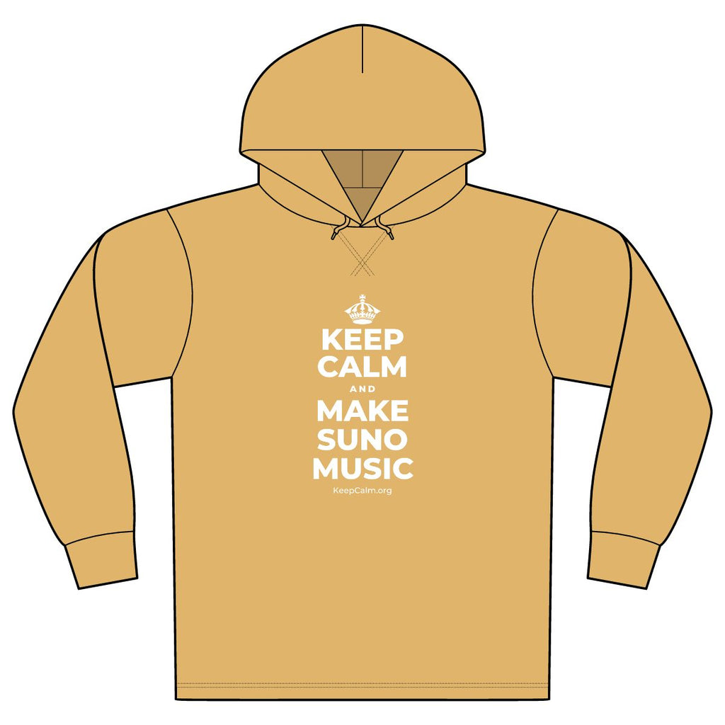 KEEP CALM AND MAKE SUNO MUSIC Organic Hoodie Tee
