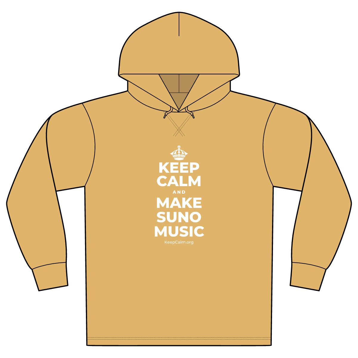KEEP CALM AND MAKE SUNO MUSIC Organic Hoodie Tee