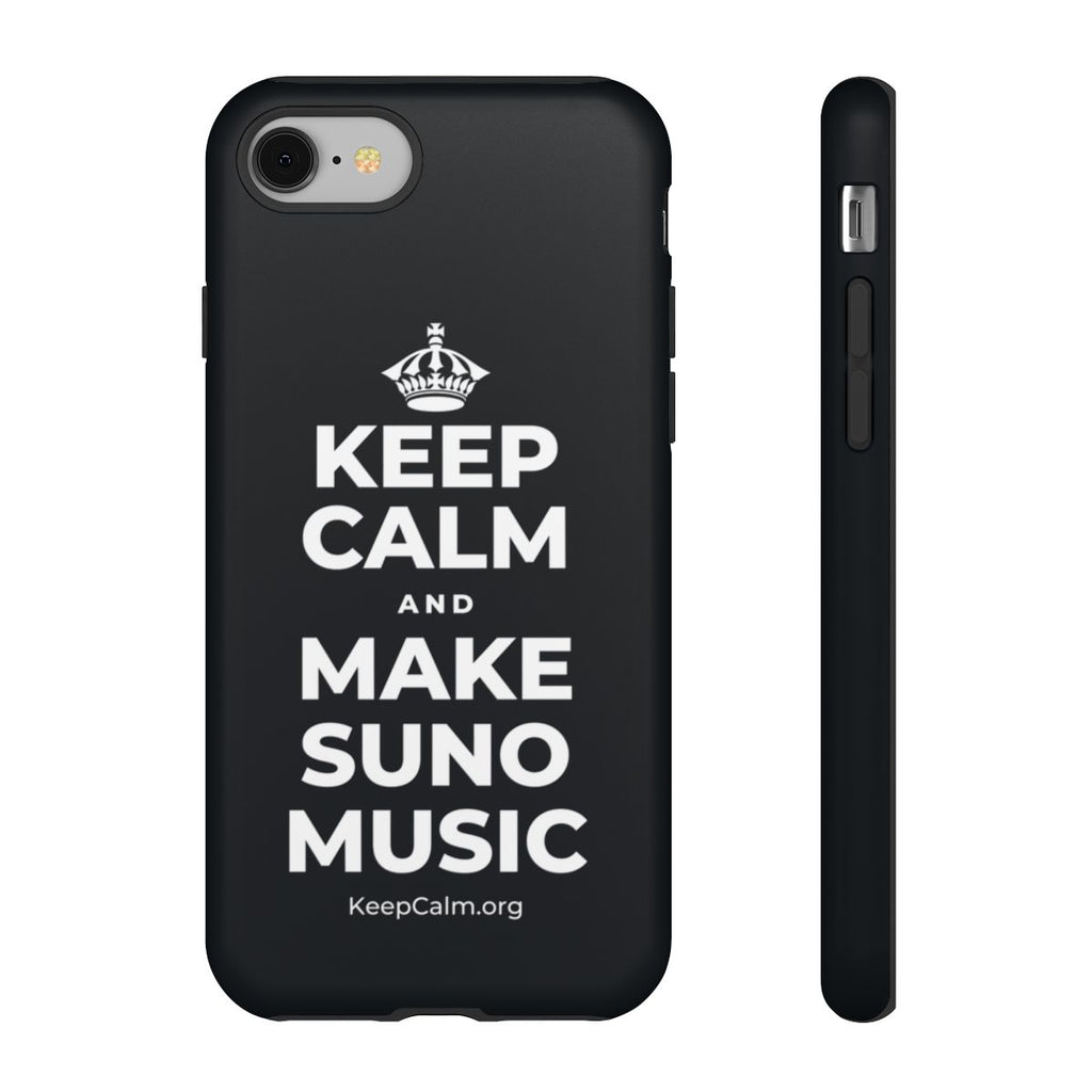 KEEP CALM AND MAKE SUNO MUSIC Phone Case (Dark)