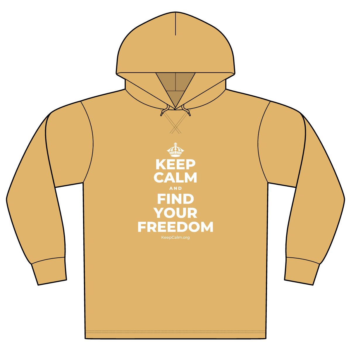 KEEP CALM AND FIND YOUR FREEDOM Organic Hoodie Tee