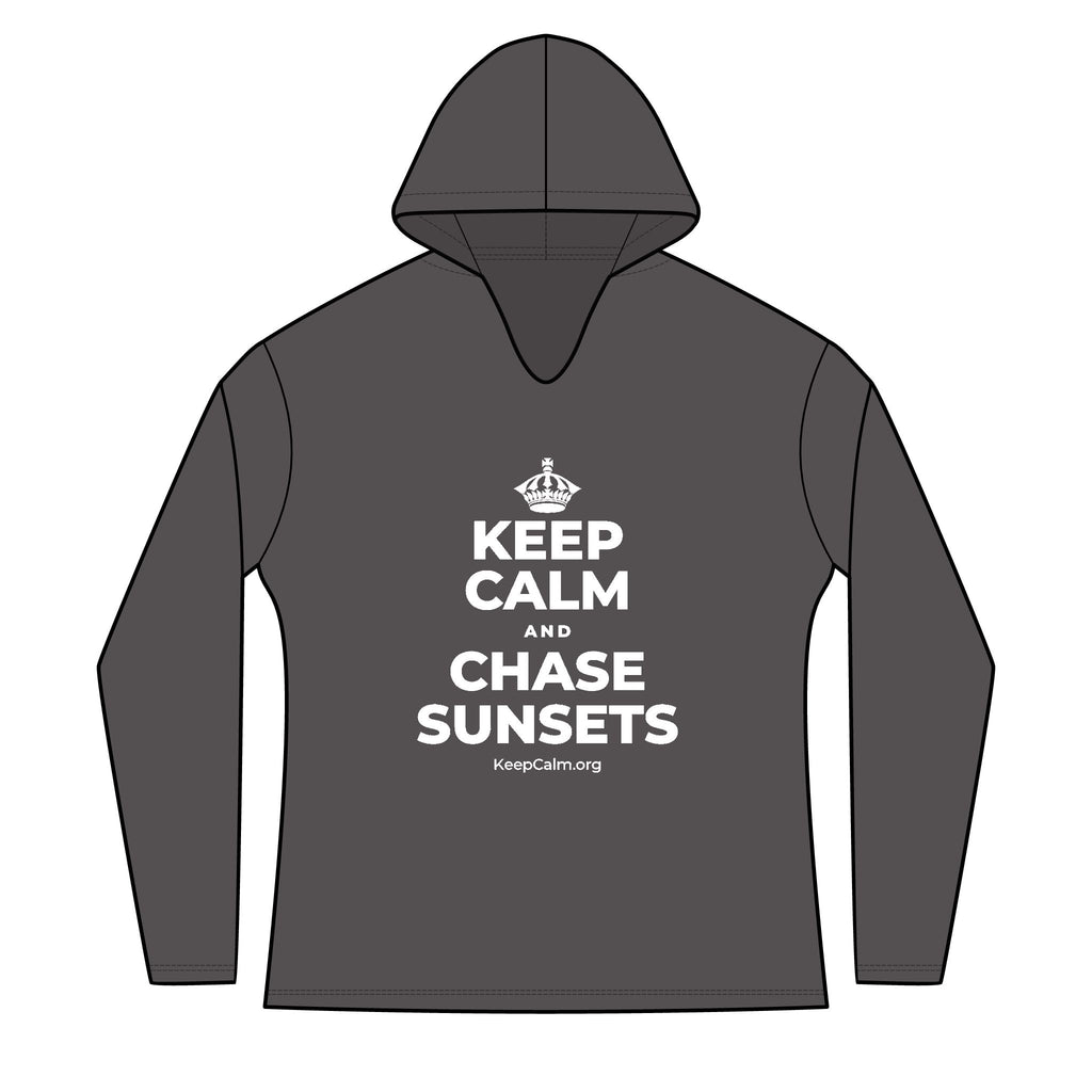KEEP CALM AND CHASE SUNSETS Women's Long Sleeve Hoodie