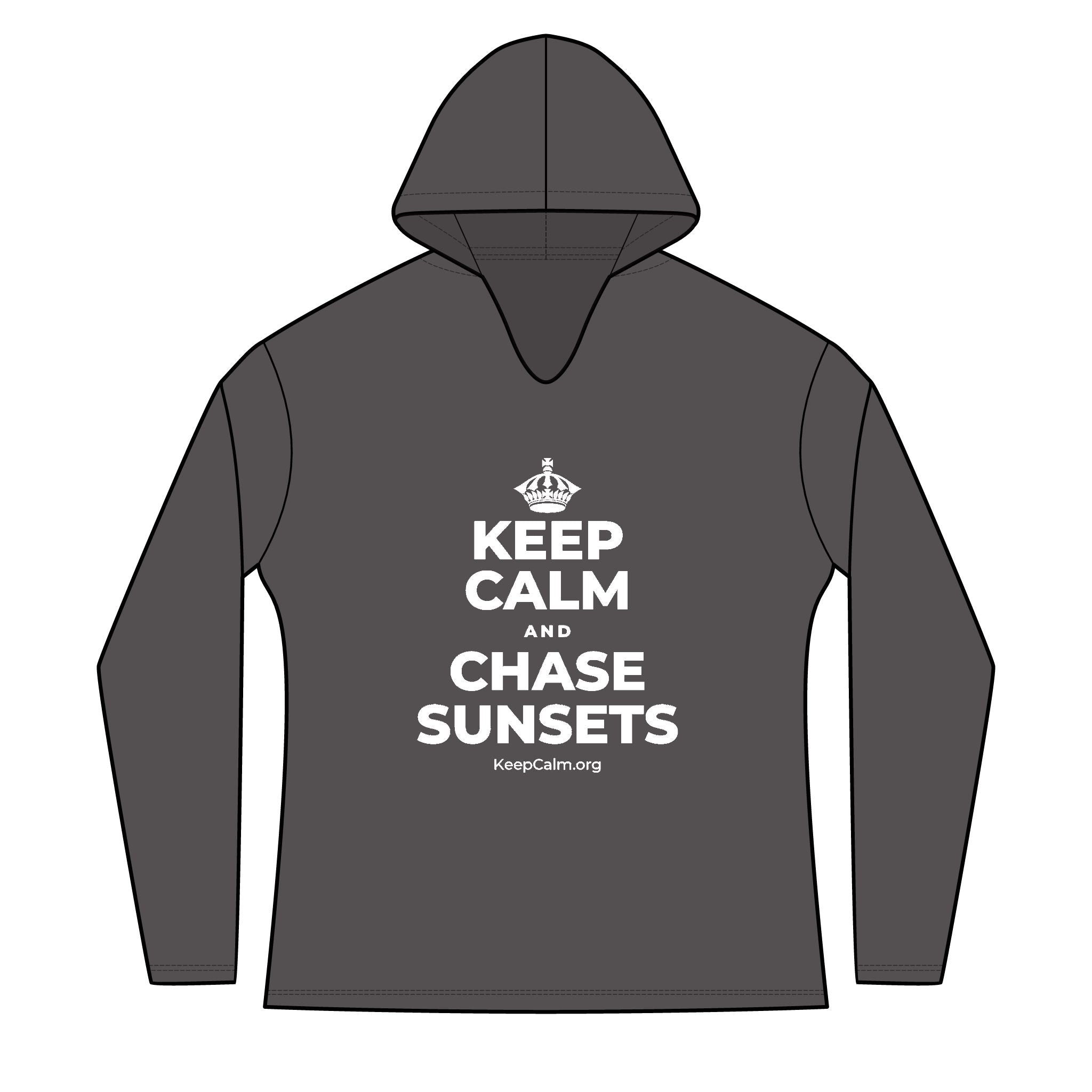 KEEP CALM AND CHASE SUNSETS Women's Long Sleeve Hoodie