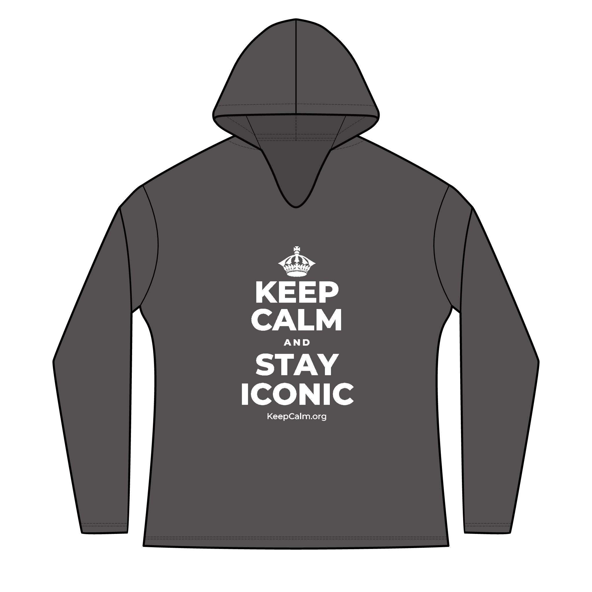 KEEP CALM AND STAY ICONIC Women's Long Sleeve Hoodie