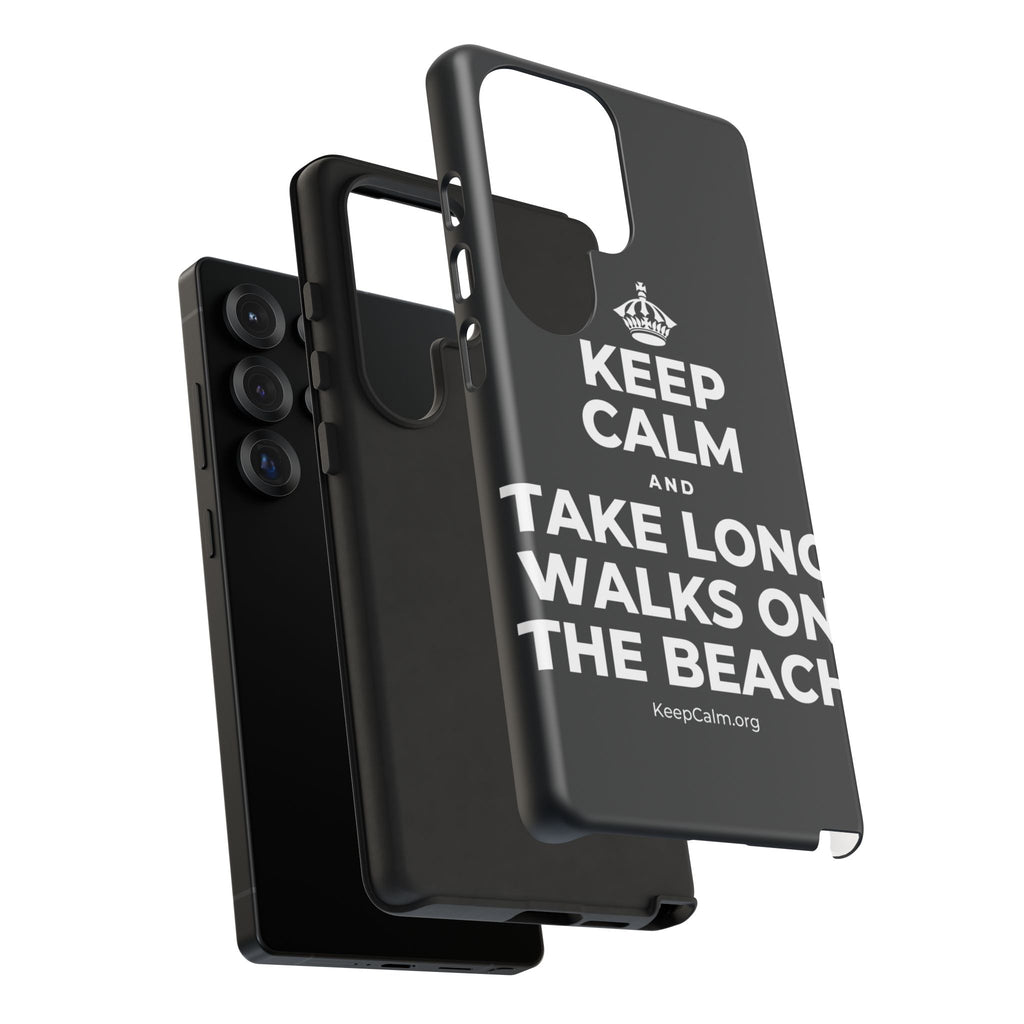 KEEP CALM AND TAKE LONG WALKS ON THE BEACH Phone Case (Dark)