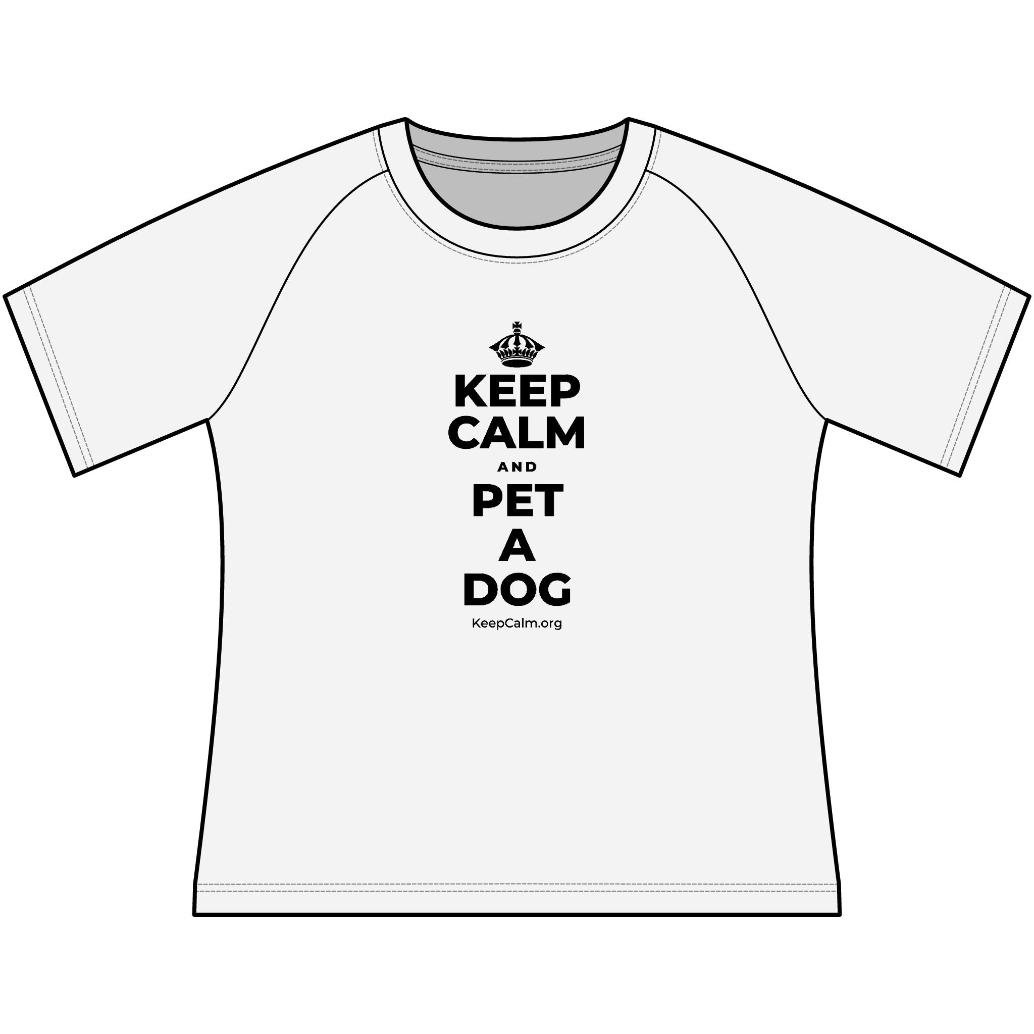 KEEP CALM AND PET A DOG Women's Raglan Tee