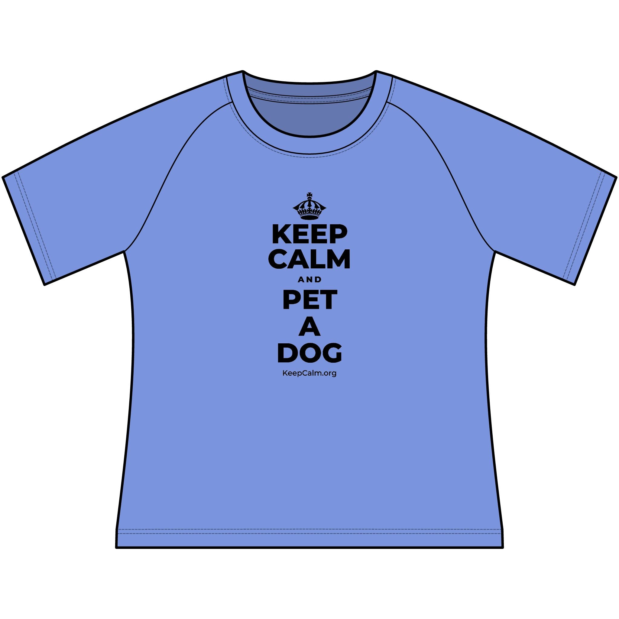 KEEP CALM AND PET A DOG Women's Raglan Tee