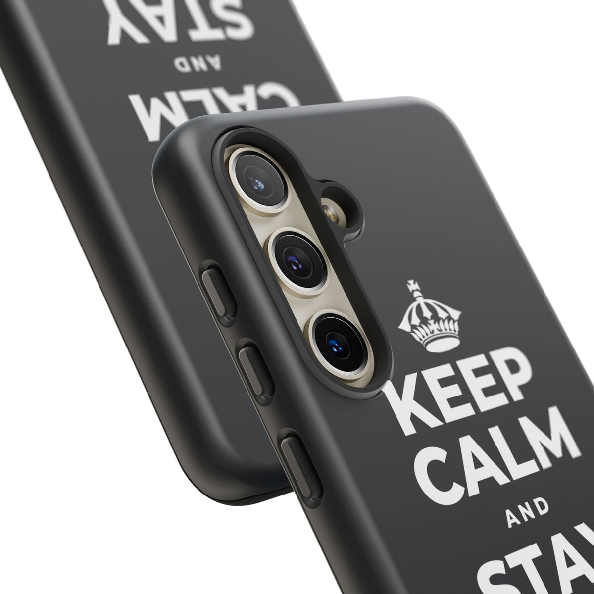 KEEP CALM AND STAY RIGHT HERE Phone Case (Dark)