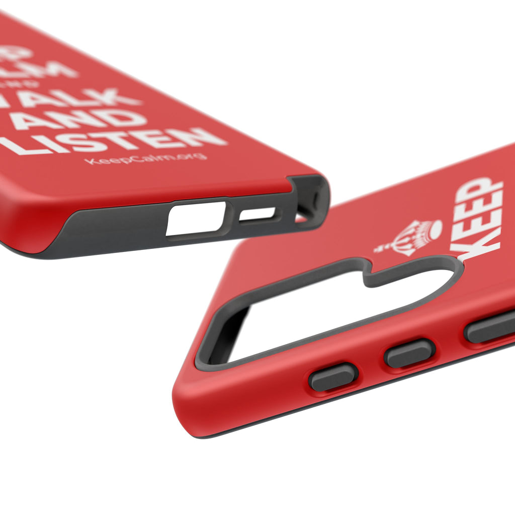 KEEP CALM AND WALK AND LISTEN Phone Case