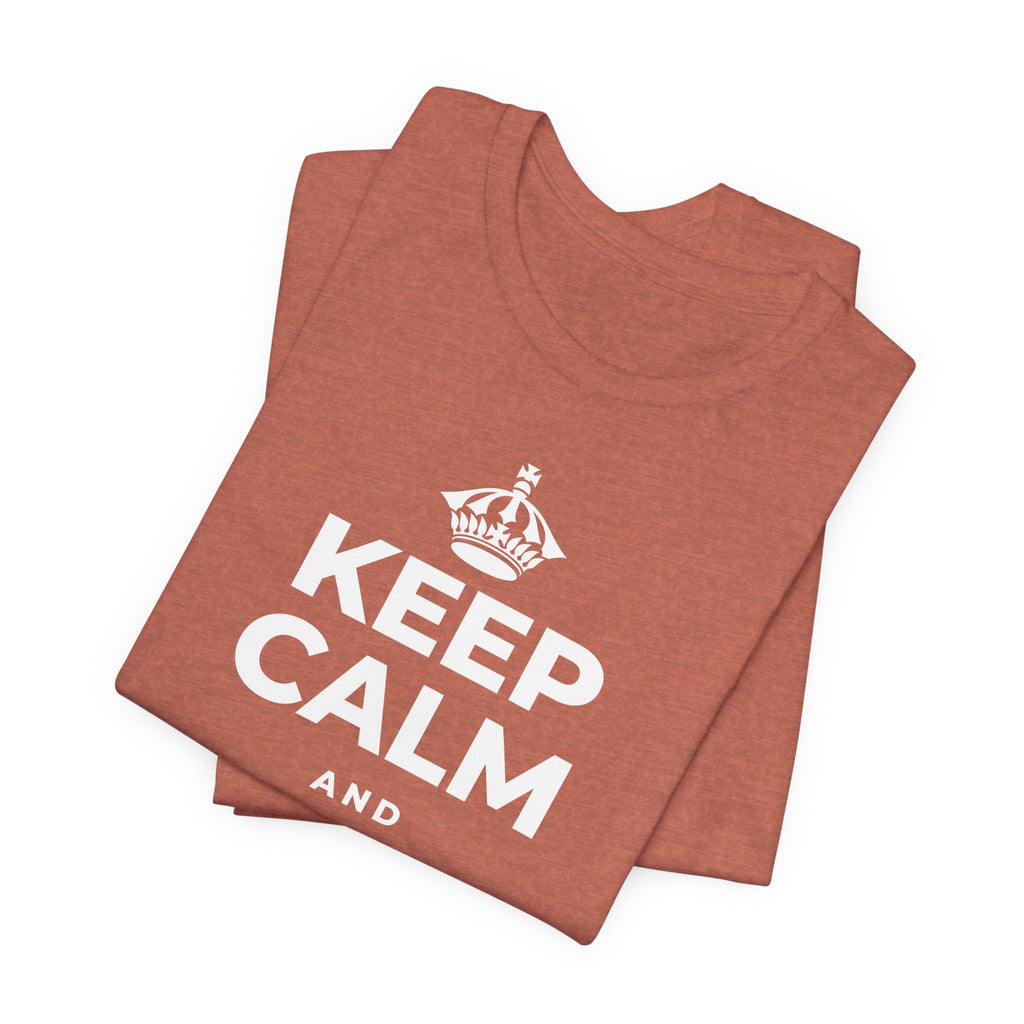 KEEP CALM AND UNCLENCH T-Shirt (Soft Cream–Heather Mauve)