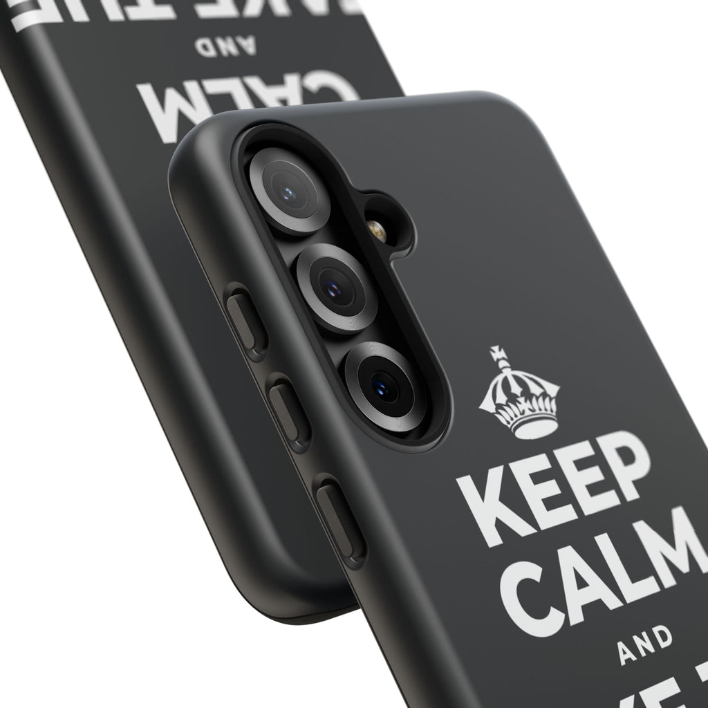 KEEP CALM AND TAKE THE SHOT Phone Case (Dark)