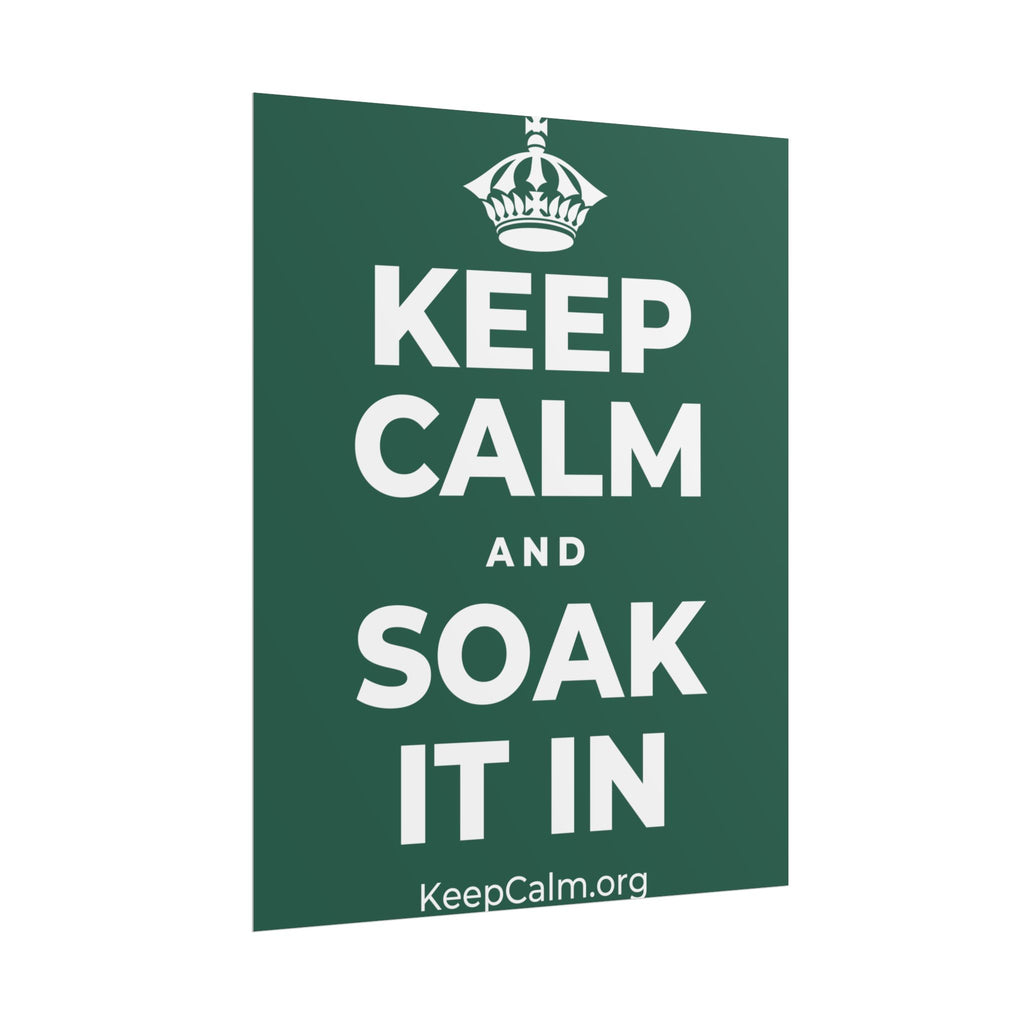 KEEP CALM AND SOAK IT IN Poster