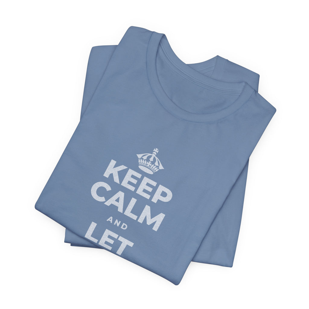 KEEP CALM AND LET YOURSELF SLOW DOWN T-Shirt (Soft Cream–Heather Mauve)