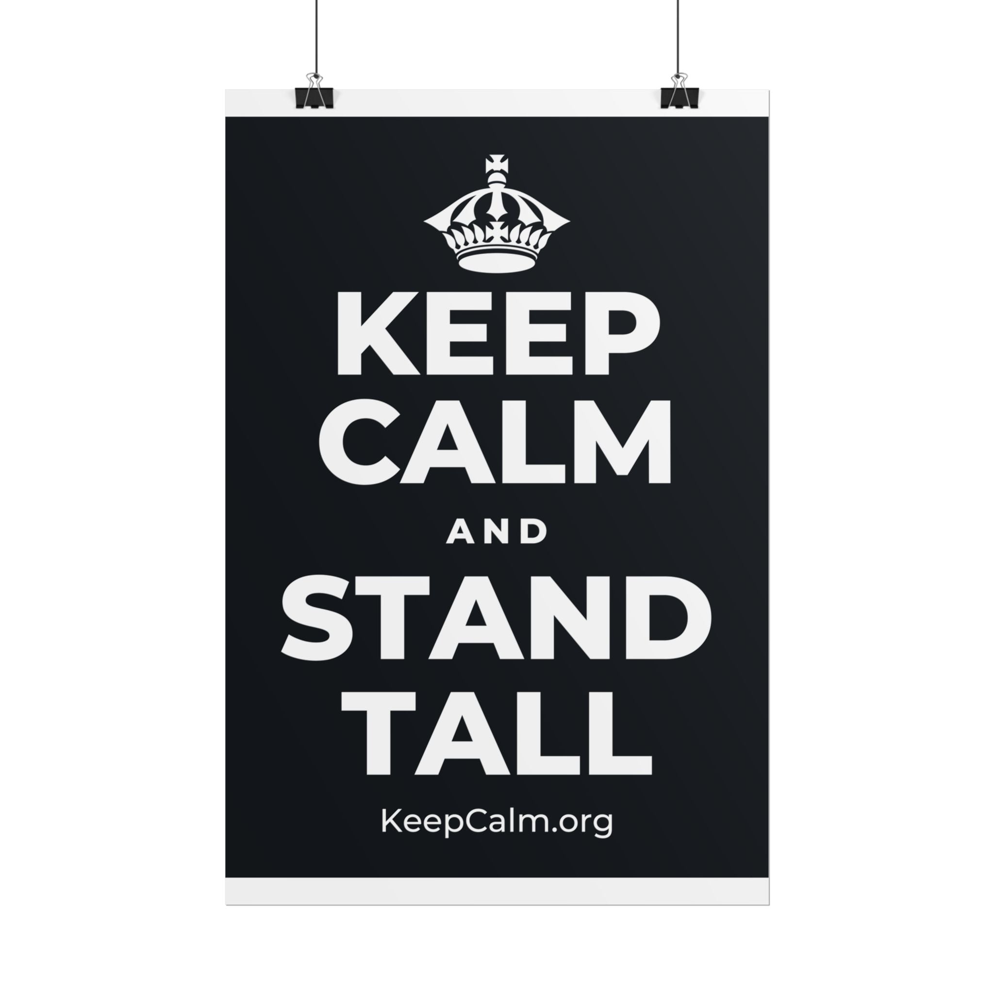 KEEP CALM AND STAND TALL Poster (Dark)