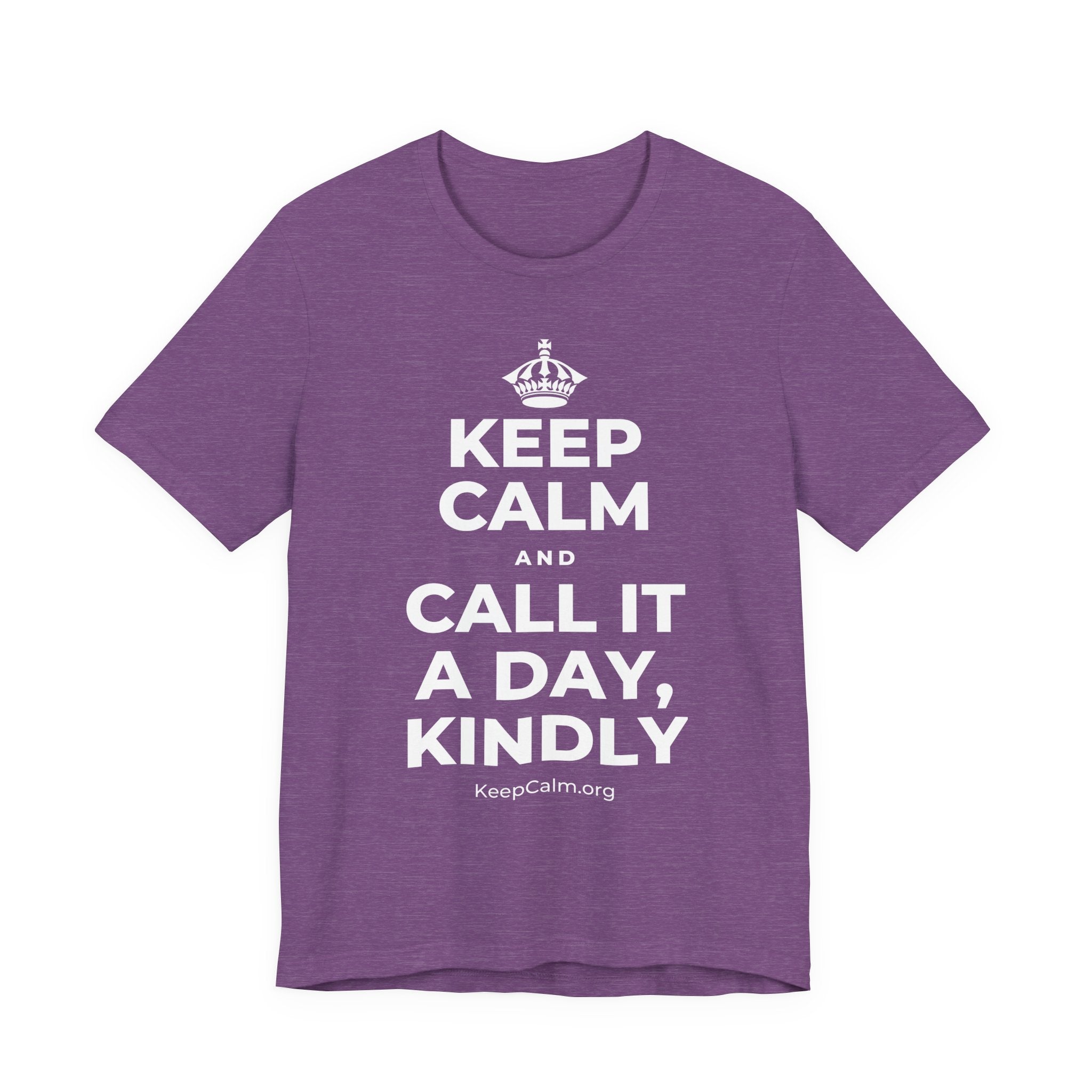 KEEP CALM AND CALL IT A DAY, KINDLY T-Shirt (Baby Blue–Silver)