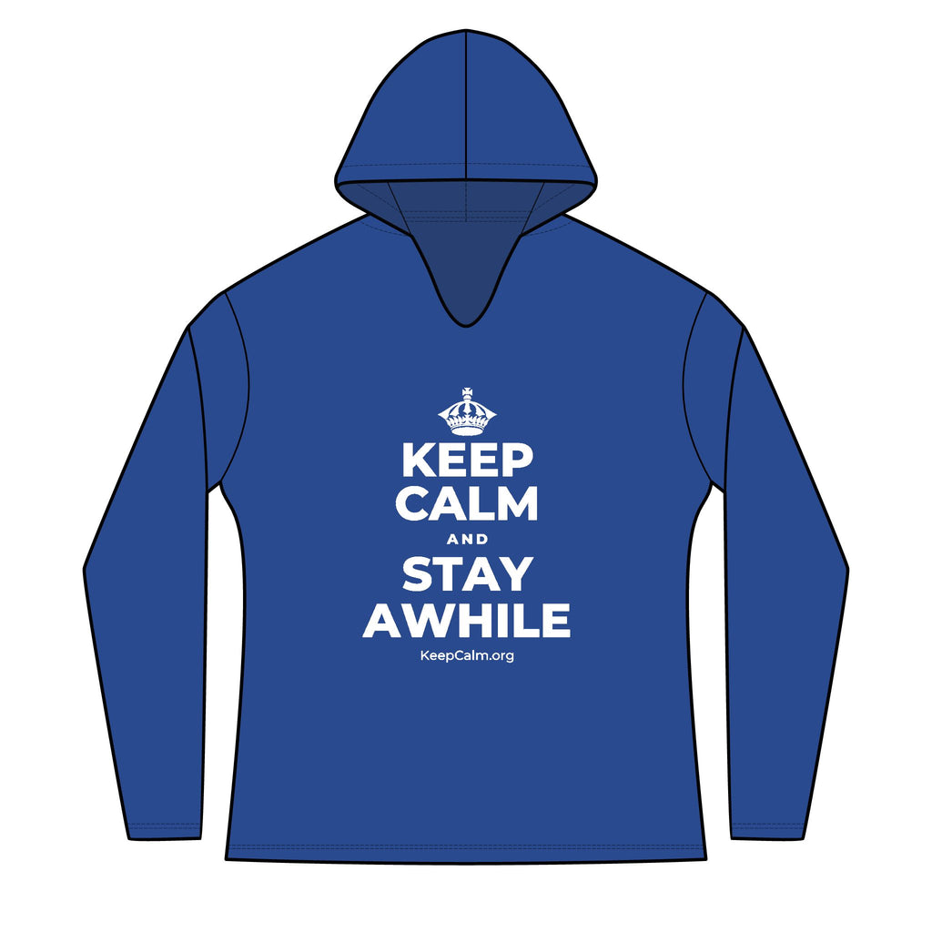 KEEP CALM AND STAY AWHILE Women's Long Sleeve Hoodie