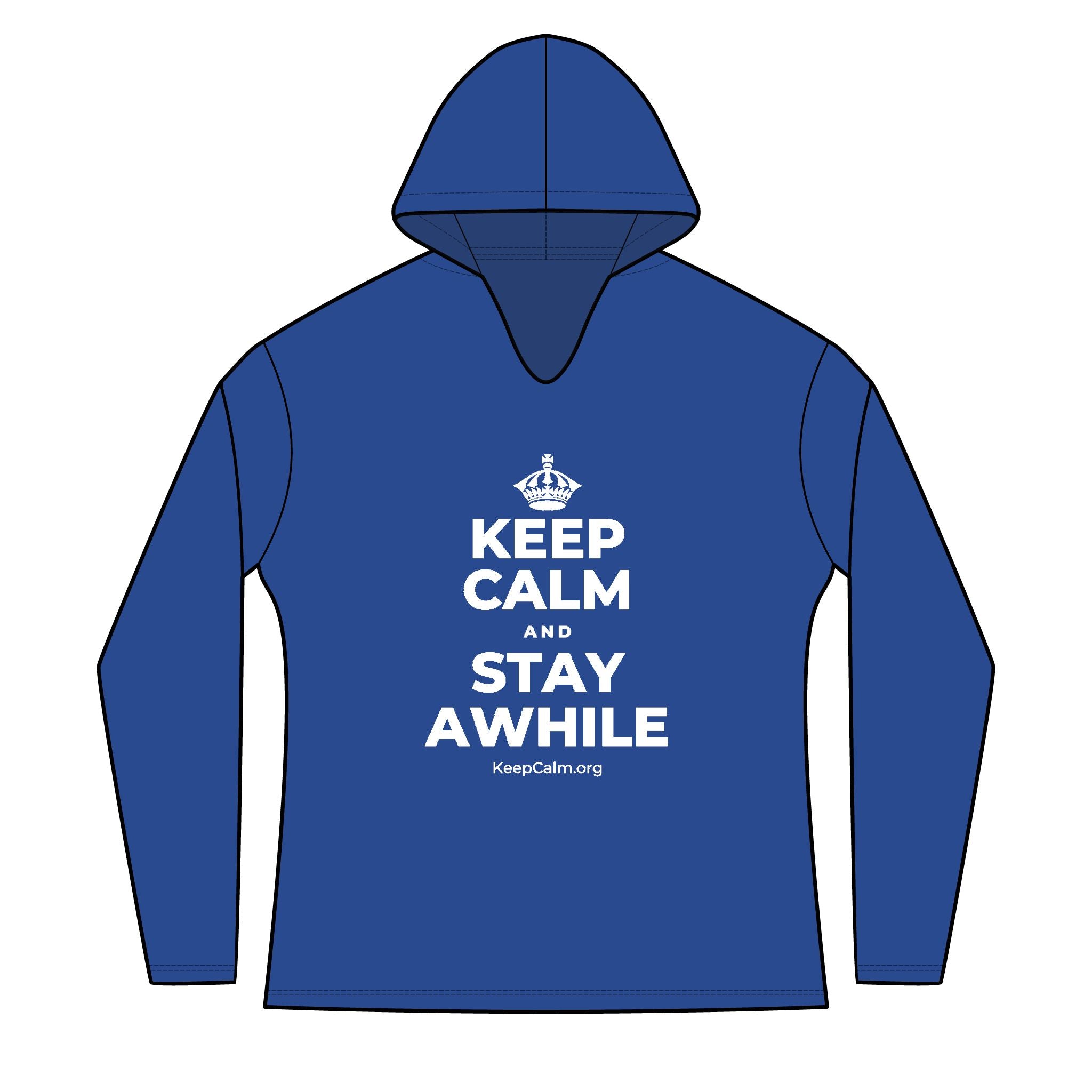 KEEP CALM AND STAY AWHILE Women's Long Sleeve Hoodie
