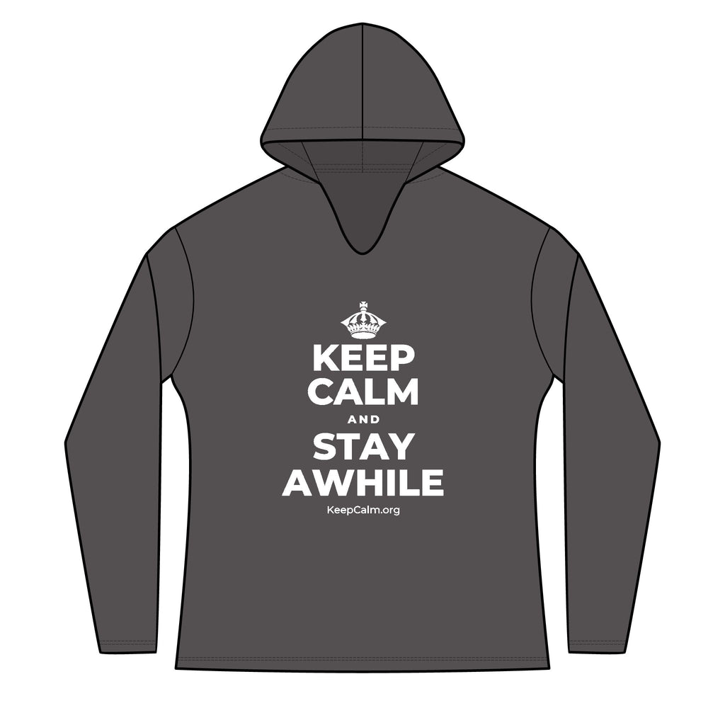 KEEP CALM AND STAY AWHILE Women's Long Sleeve Hoodie