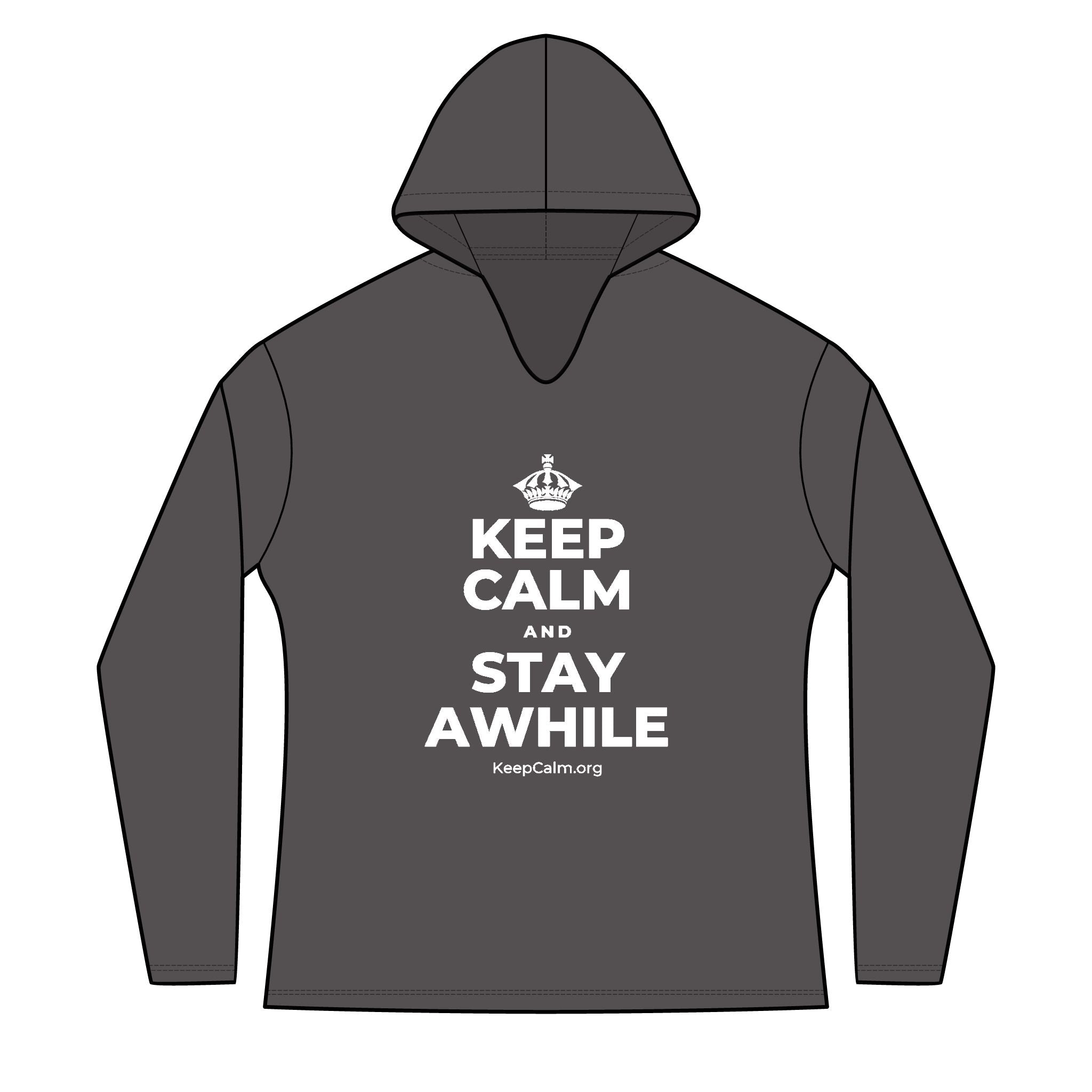 KEEP CALM AND STAY AWHILE Women's Long Sleeve Hoodie