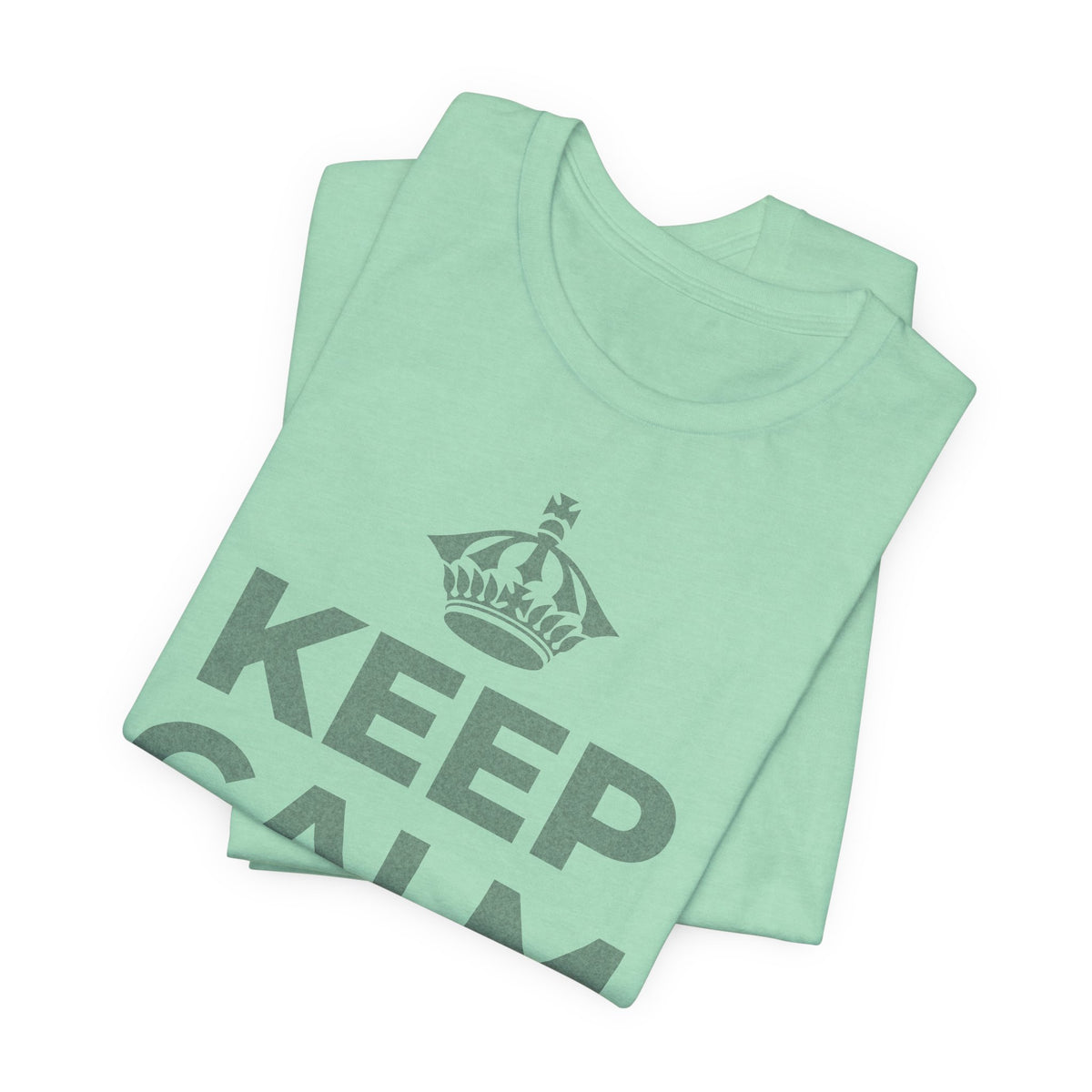 KEEP CALM AND あなたは愛される人 T-Shirt (Baby Blue–Silver)