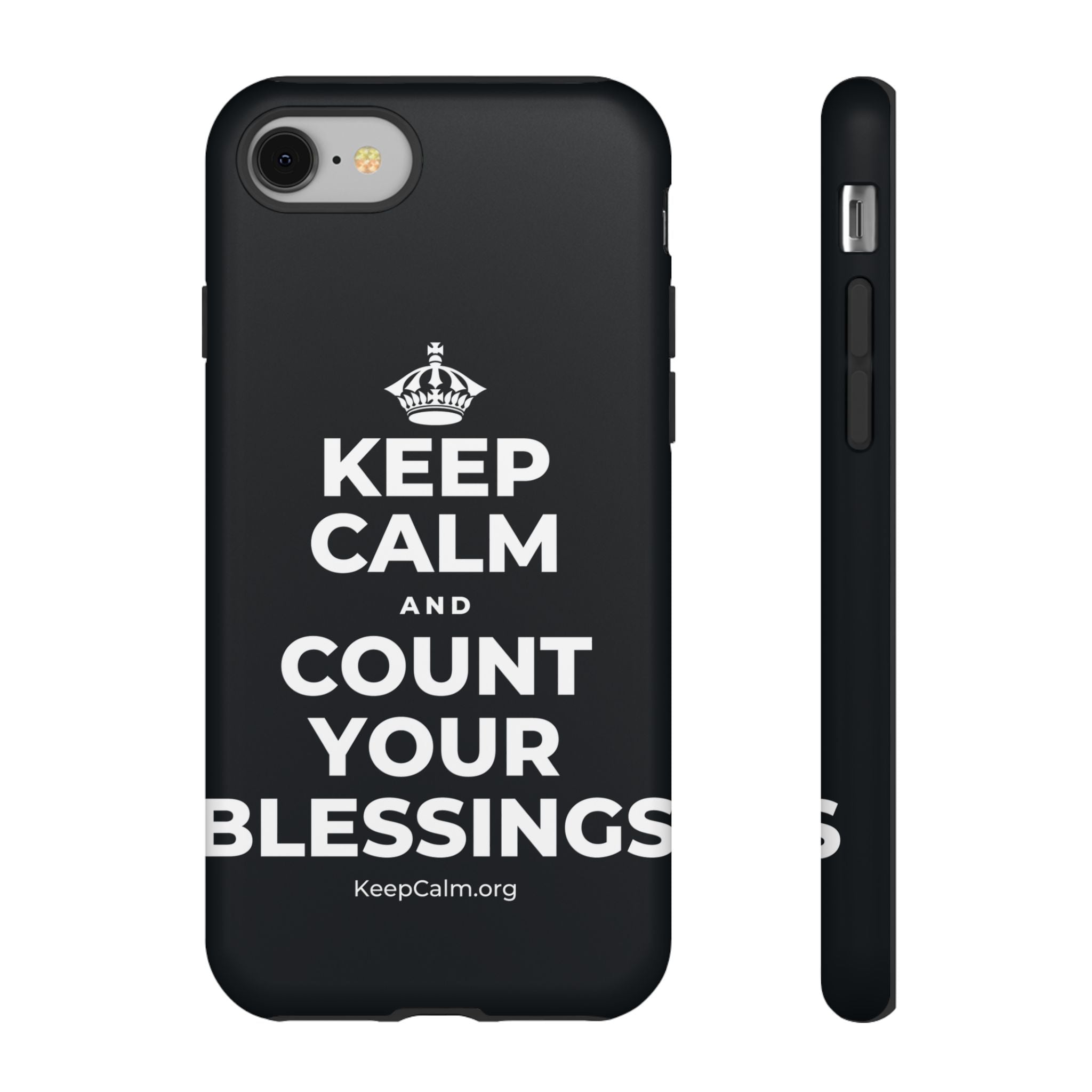 KEEP CALM AND COUNT YOUR BLESSINGS Phone Case (Dark)
