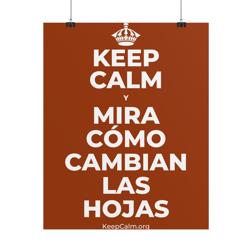 KEEP CALM Y MIRA CÓMO CAMBIAN LAS HOJAS Poster