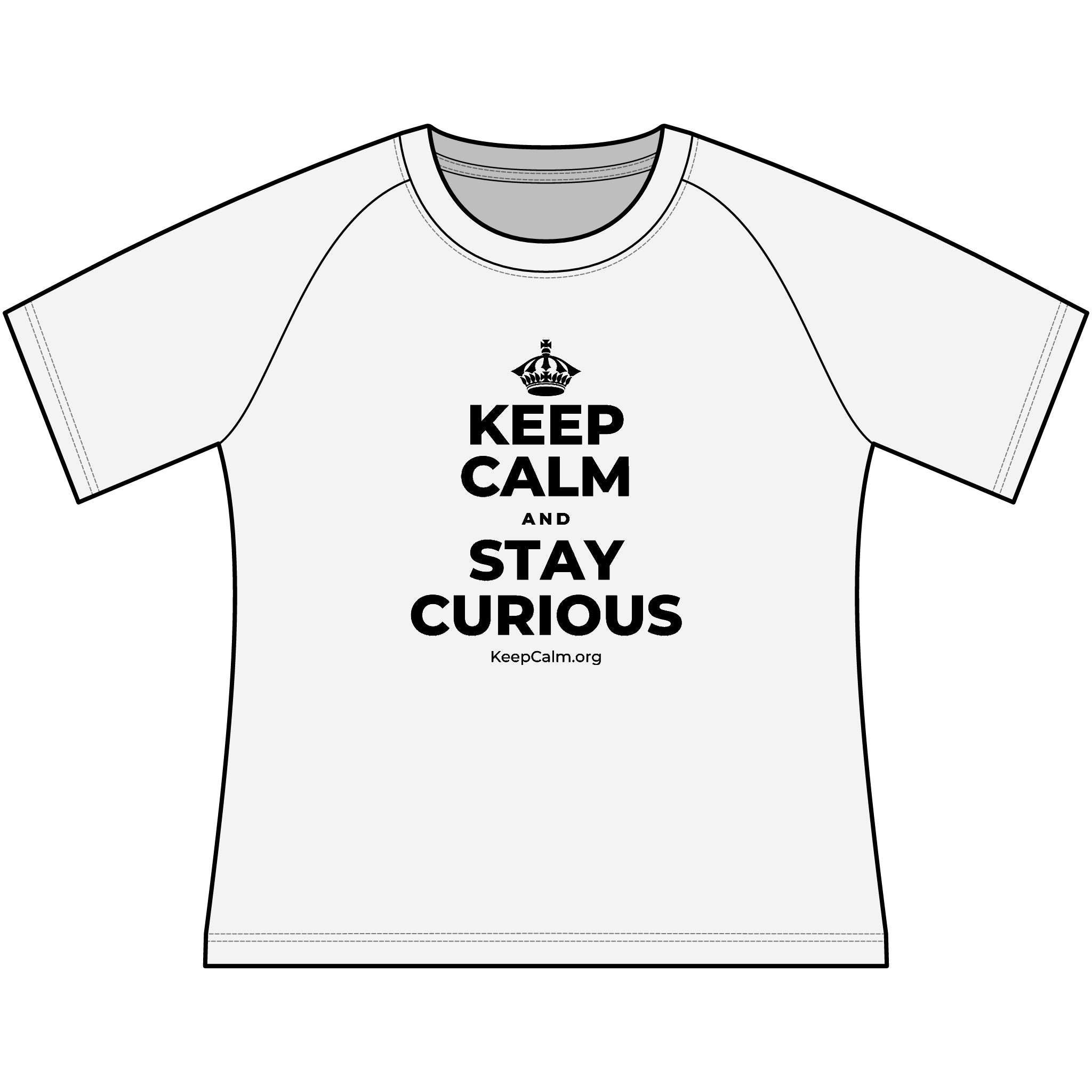 KEEP CALM AND STAY CURIOUS Women's Raglan Tee