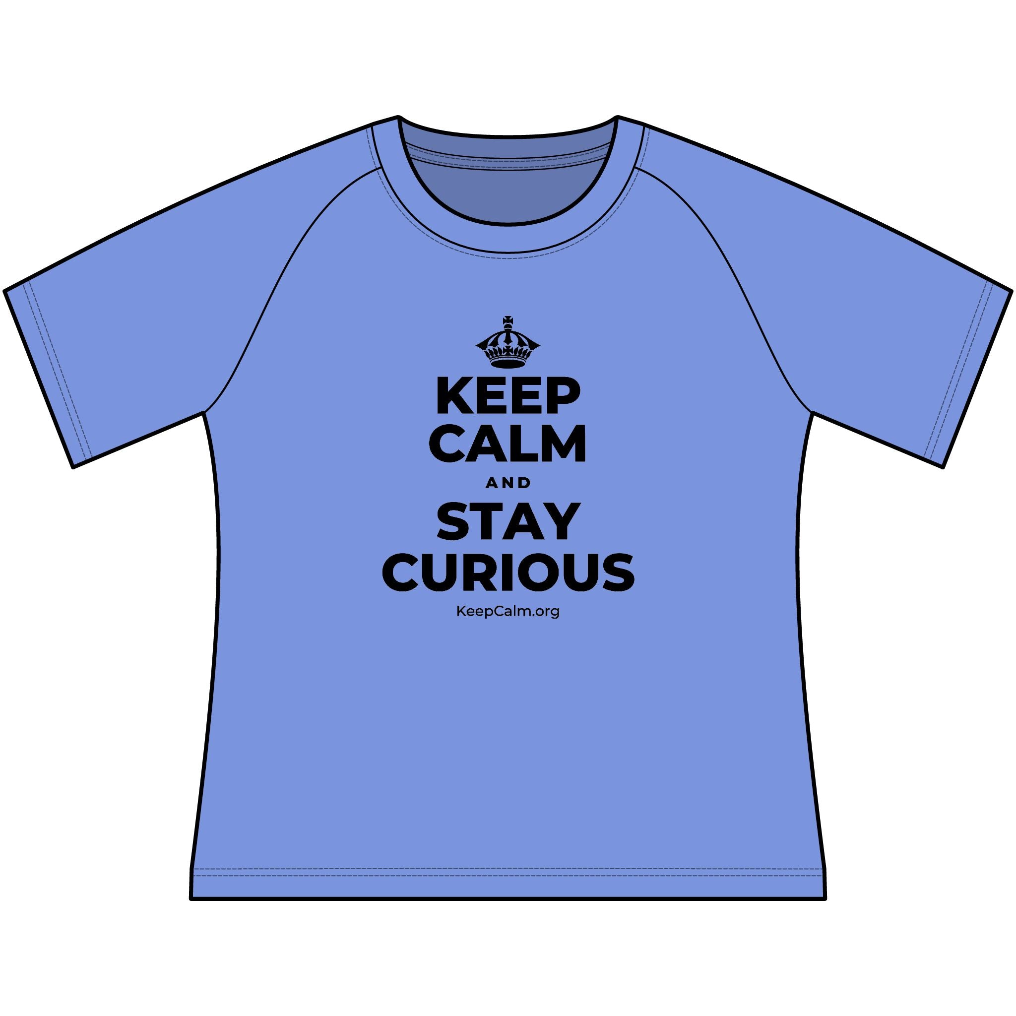 KEEP CALM AND STAY CURIOUS Women's Raglan Tee