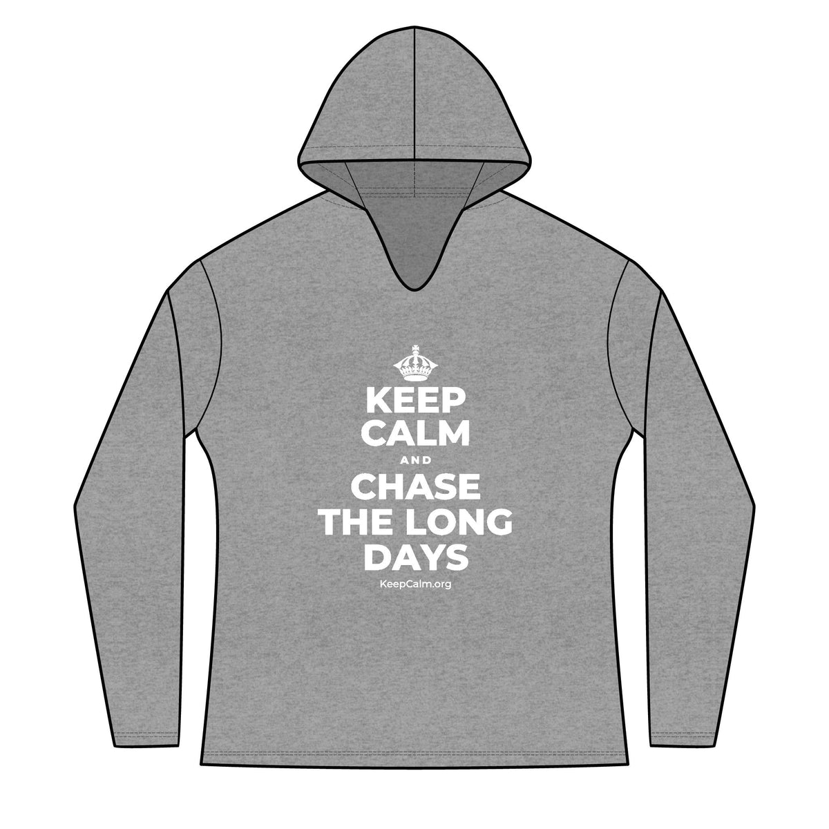 KEEP CALM AND CHASE THE LONG DAYS Women's Long Sleeve Hoodie