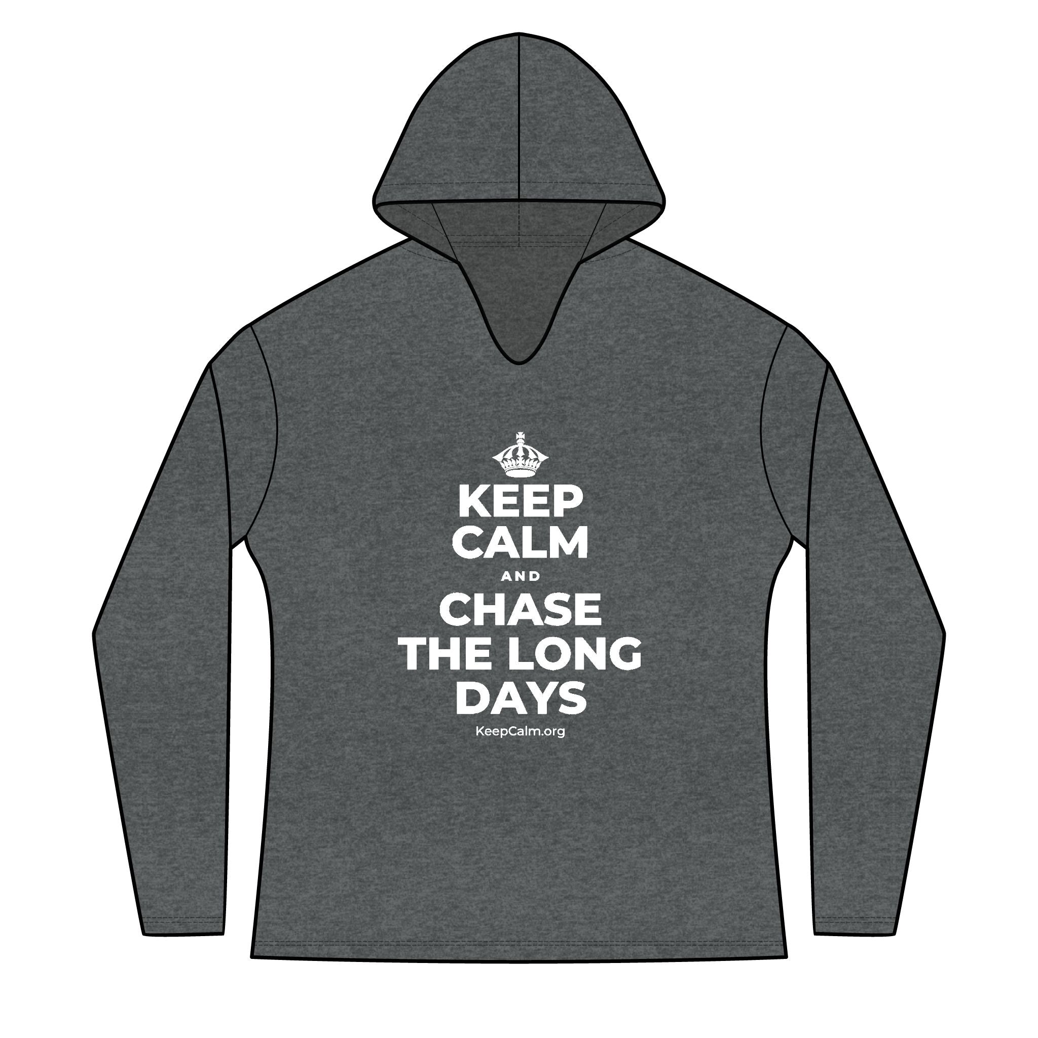 KEEP CALM AND CHASE THE LONG DAYS Women's Long Sleeve Hoodie