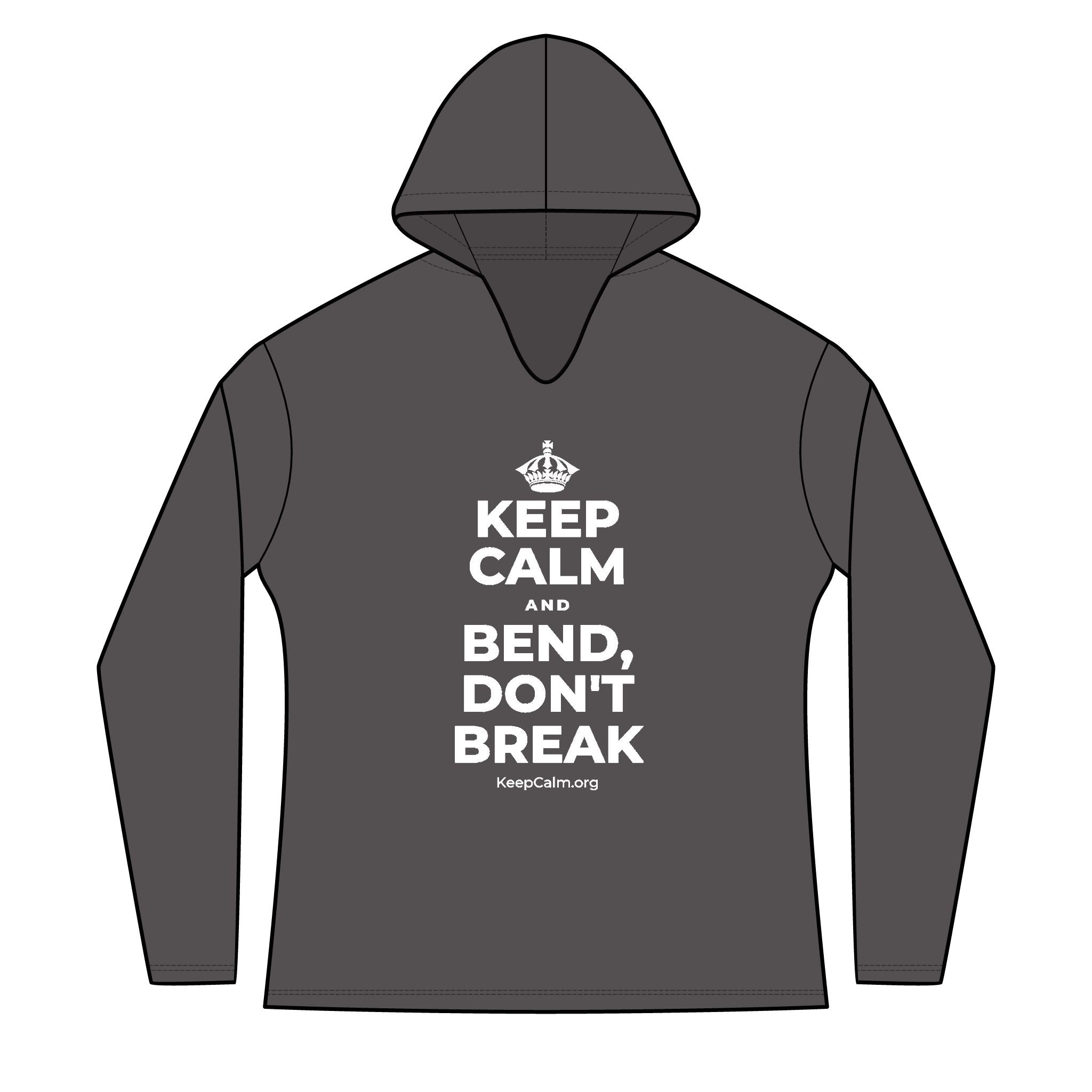 KEEP CALM AND BEND, DON'T BREAK Women's Long Sleeve Hoodie
