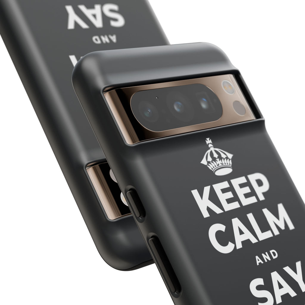 KEEP CALM AND SAY THANK YOU Phone Case (Dark)