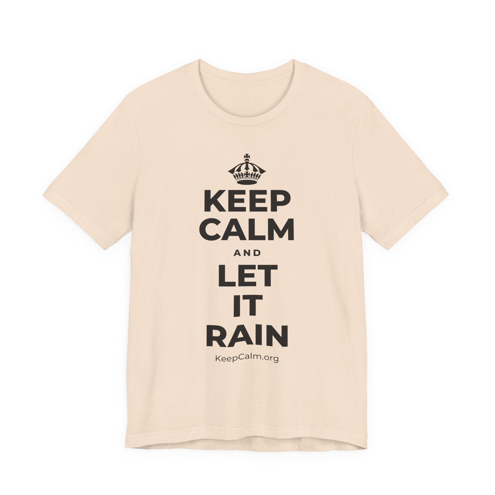 KEEP CALM AND LET IT RAIN T-Shirt (Soft Cream–Heather Mauve)