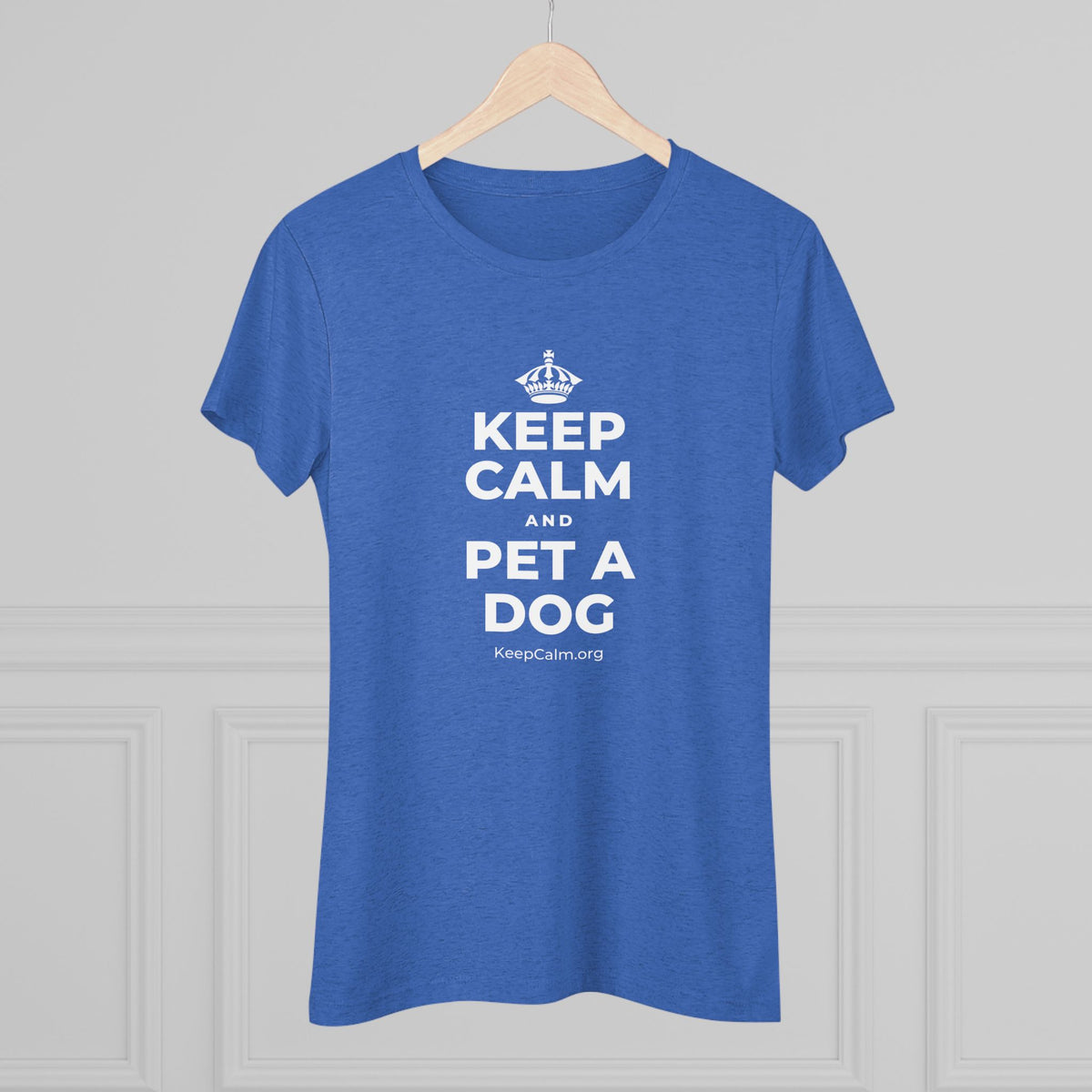 KEEP CALM AND PET A DOG Women's Tri-Blend Tee