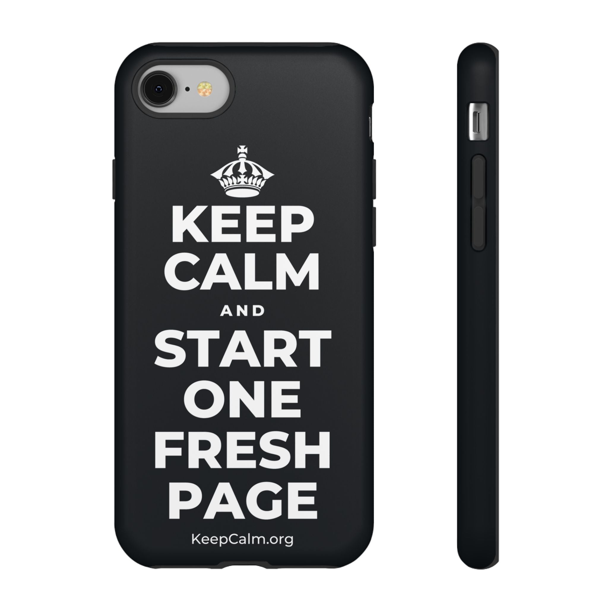 KEEP CALM AND START ONE FRESH PAGE Phone Case (Dark)