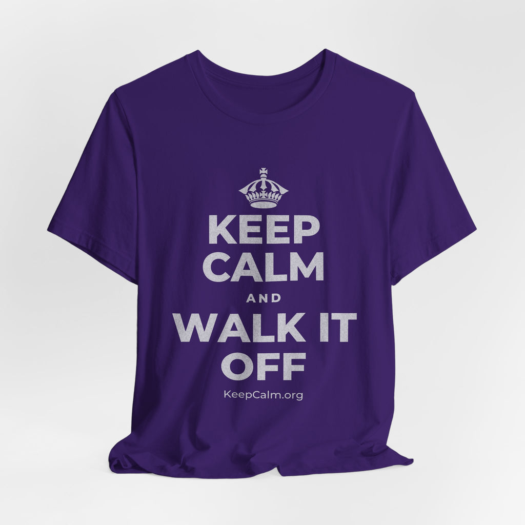 KEEP CALM AND WALK IT OFF T-Shirt (Soft Cream–Heather Mauve)