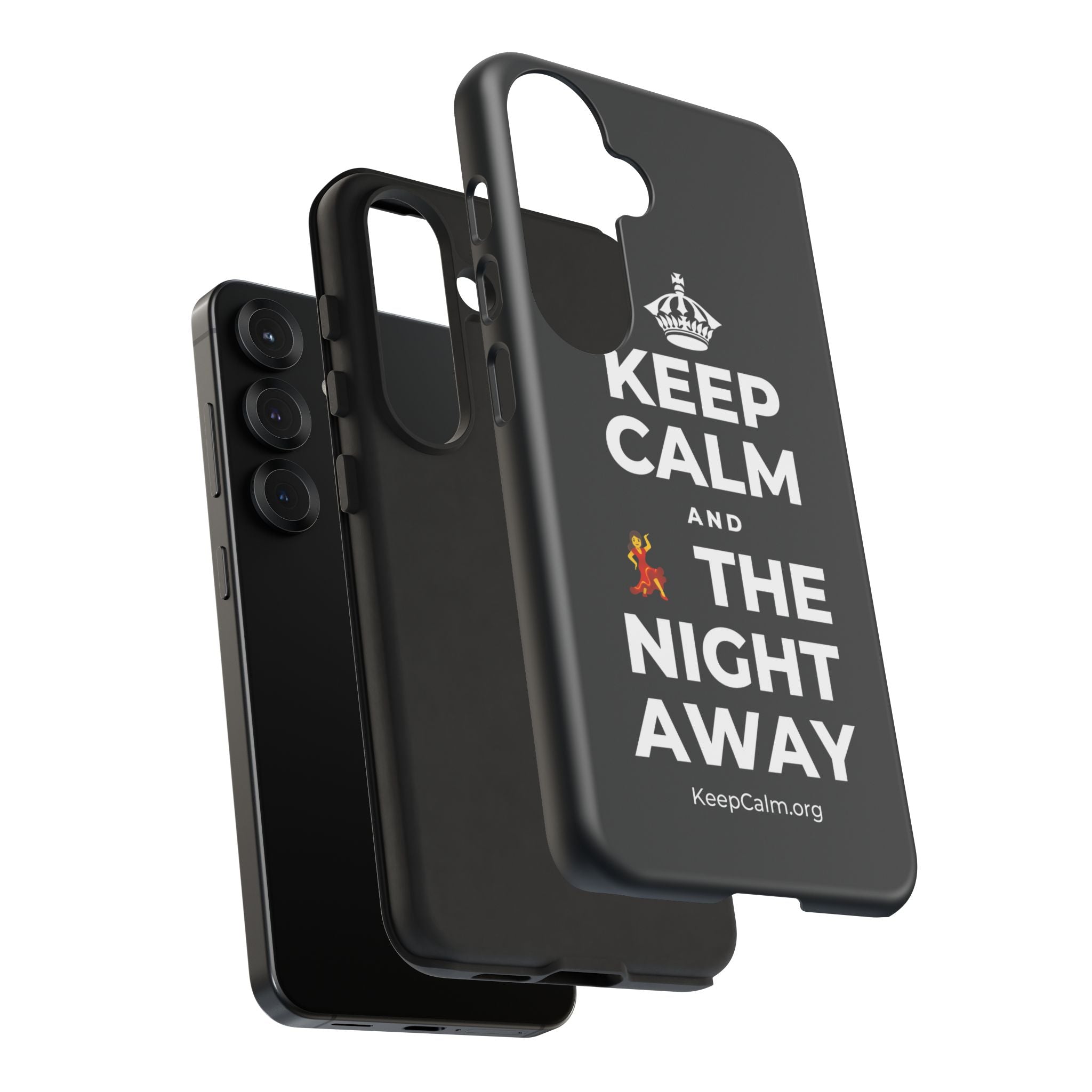 KEEP CALM AND 💃 THE NIGHT AWAY Phone Case (Dark)