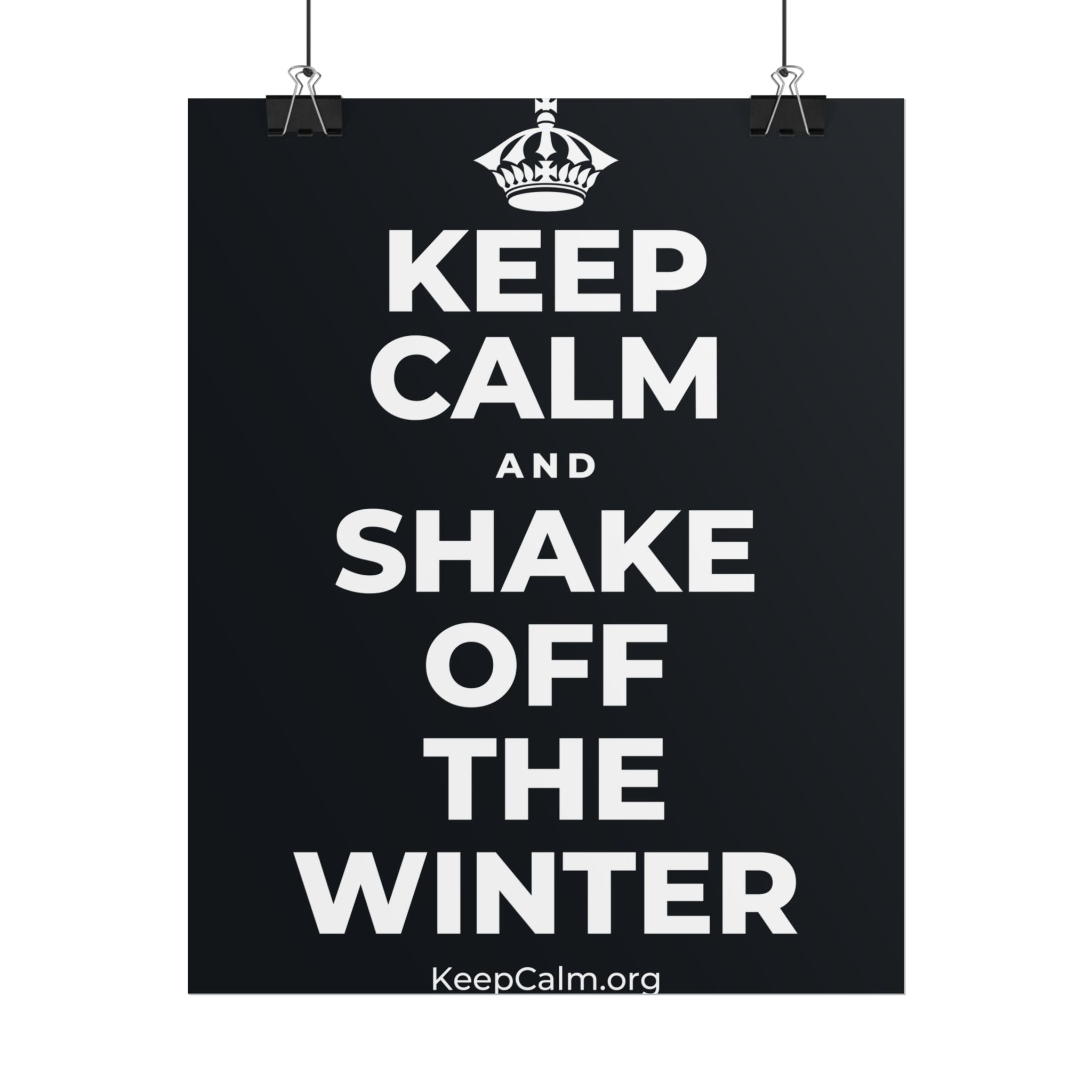 KEEP CALM AND SHAKE OFF THE WINTER Poster (Dark)