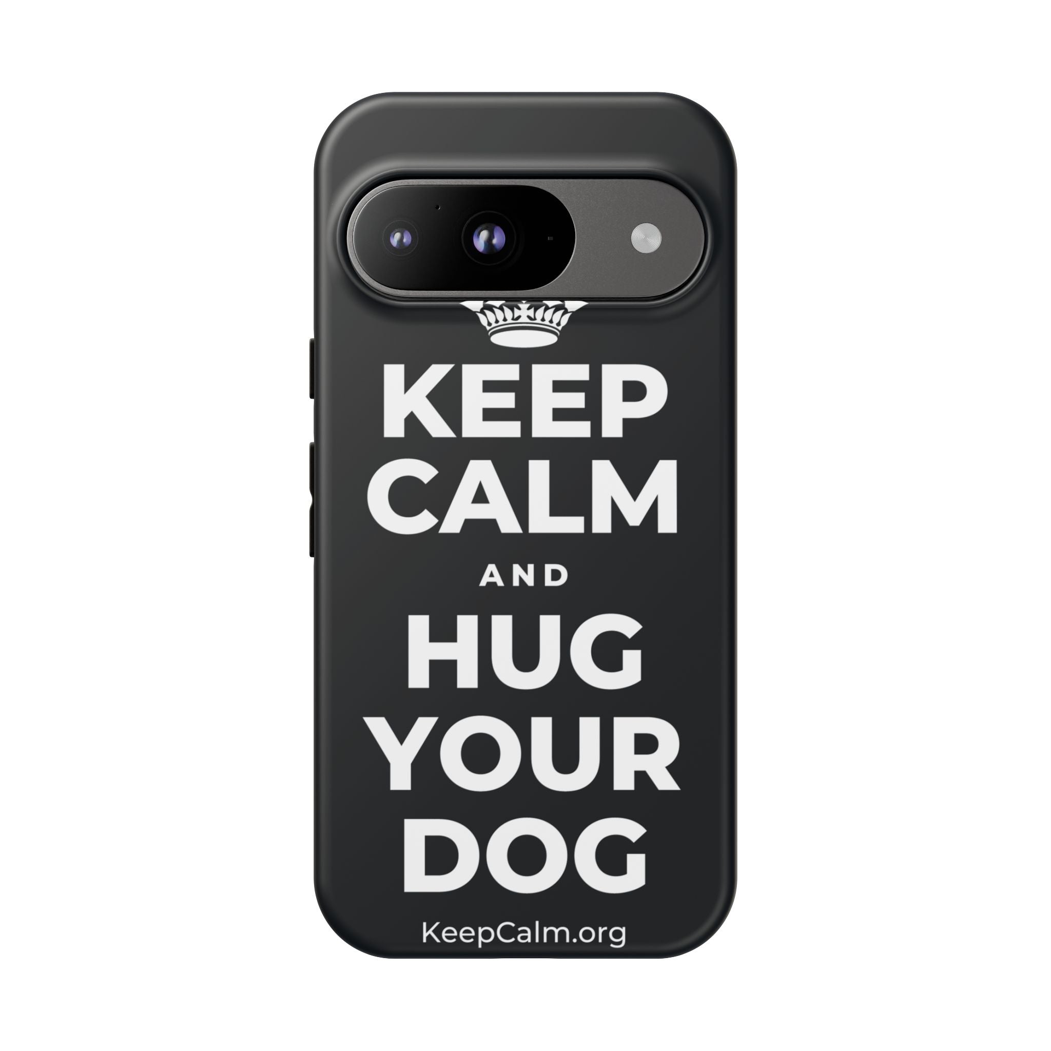 KEEP CALM AND HUG YOUR DOG Phone Case (Dark)