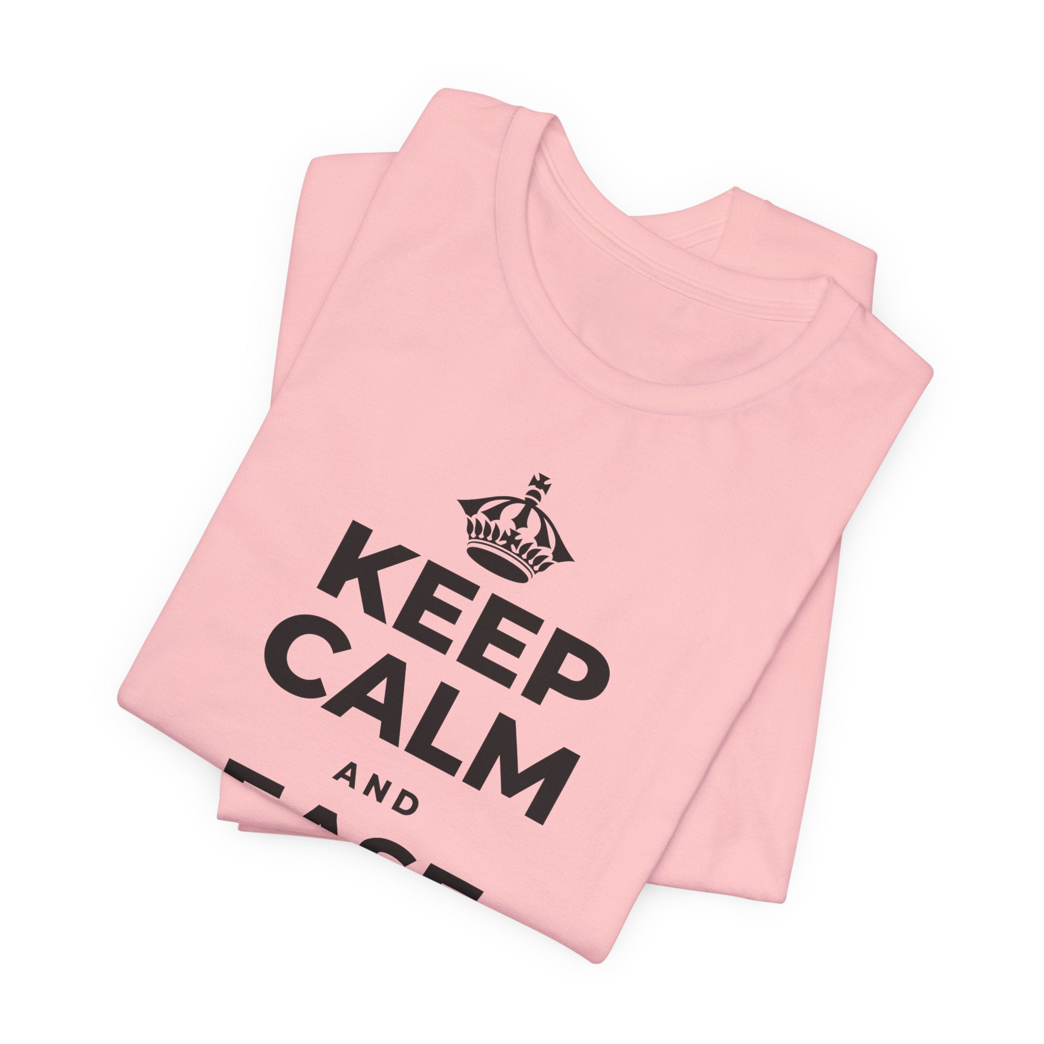 KEEP CALM AND EASE INTO IT T-Shirt (White–Asphalt)
