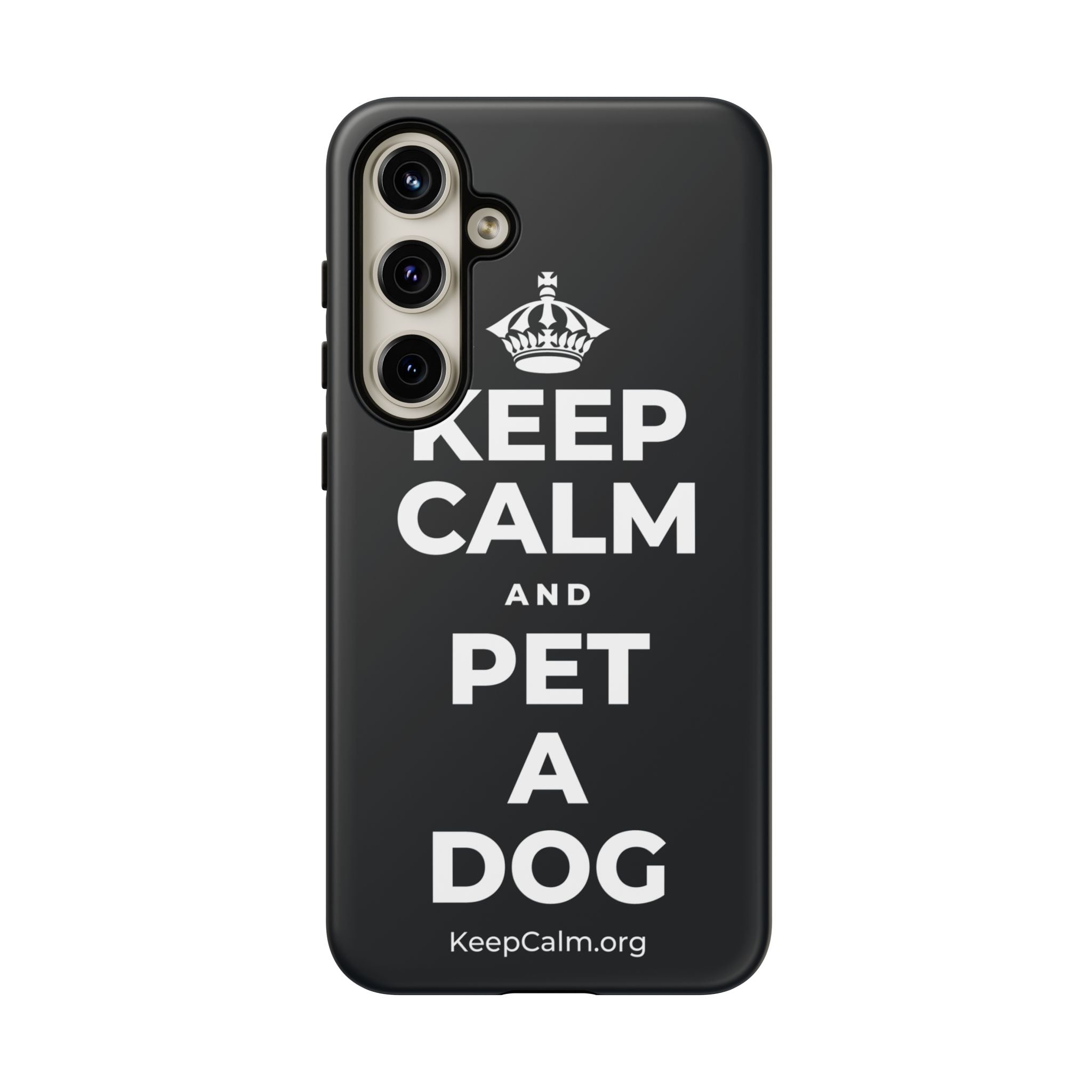 KEEP CALM AND PET A DOG Phone Case (Dark)