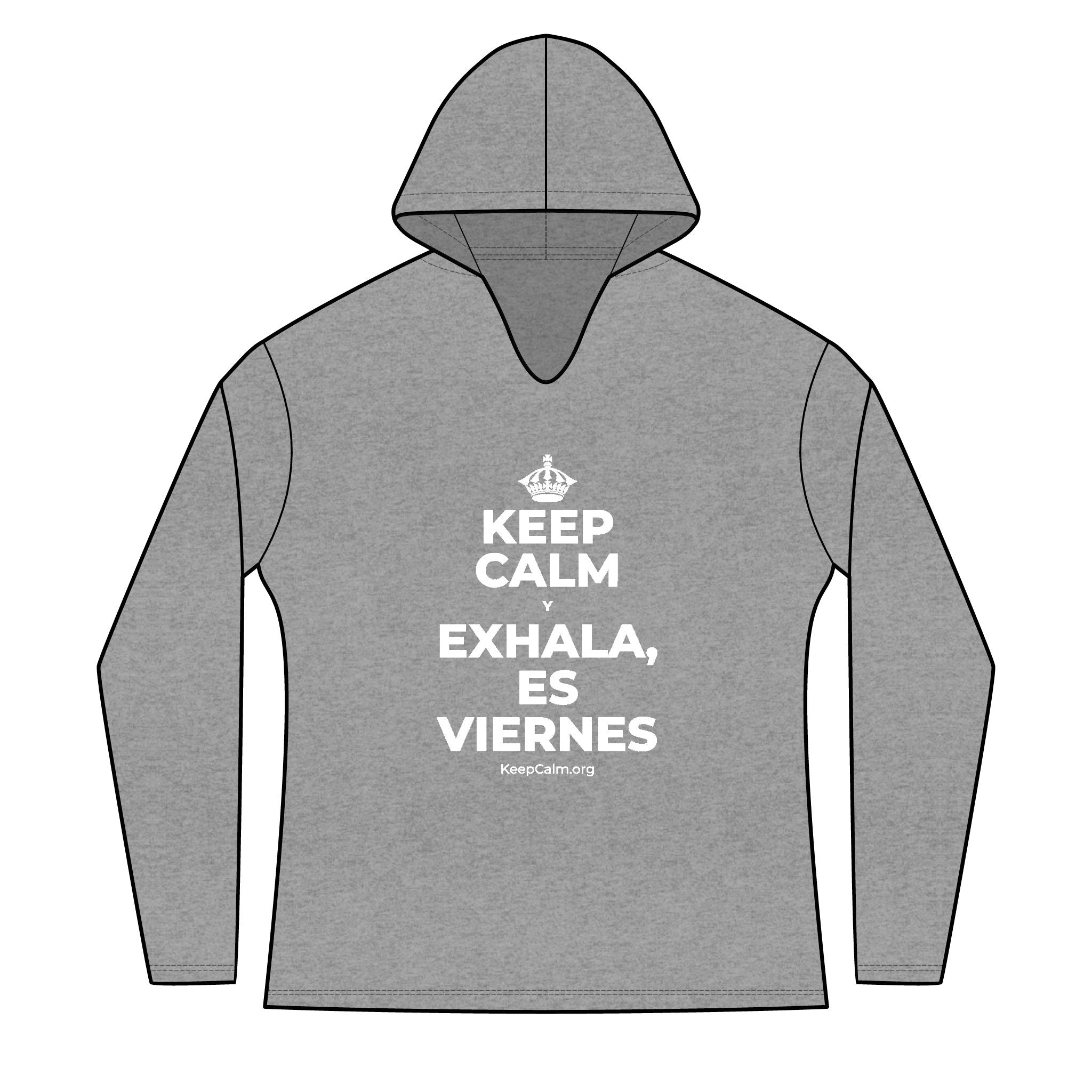 KEEP CALM Y EXHALA, ES VIERNES Women's Long Sleeve Hoodie