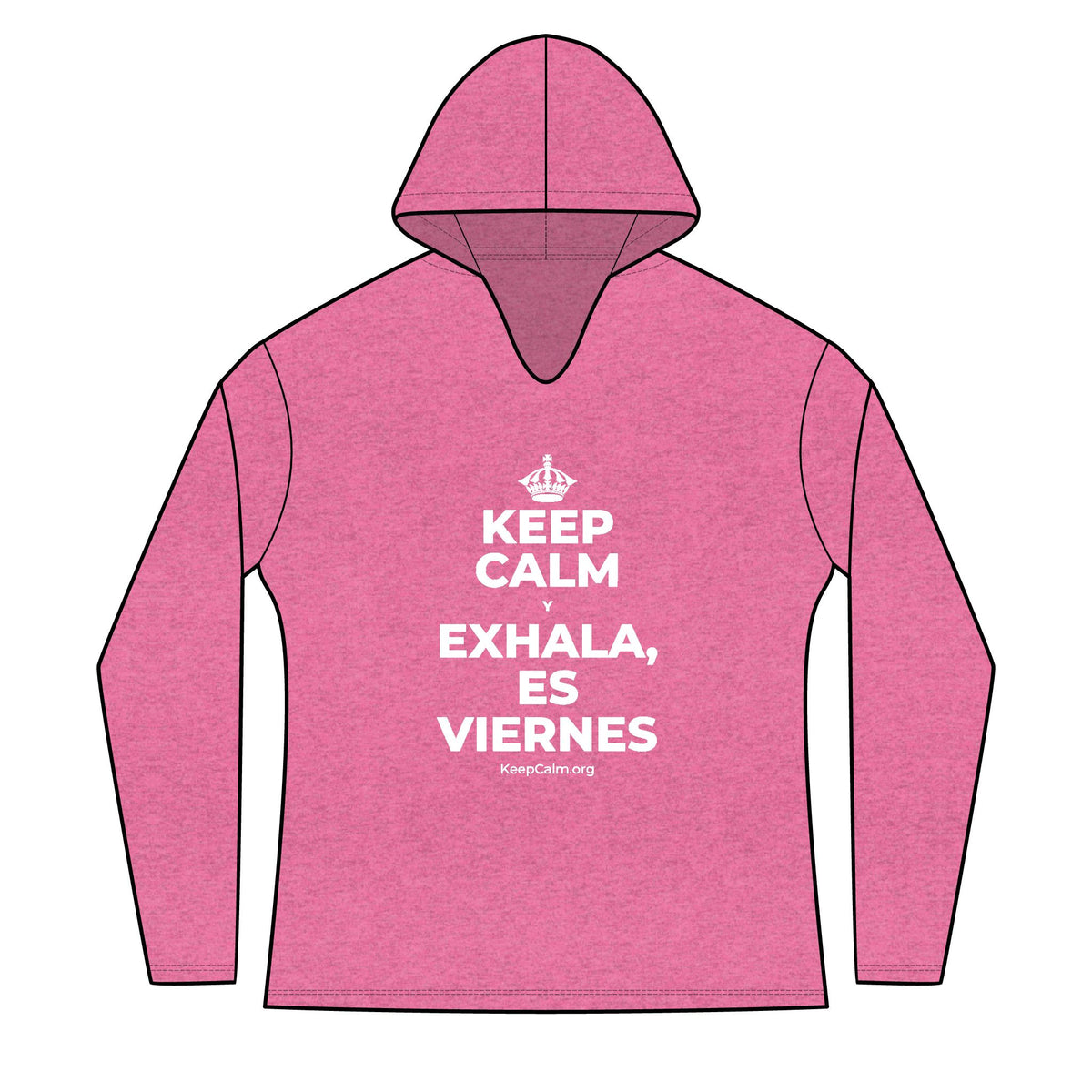 KEEP CALM Y EXHALA, ES VIERNES Women's Long Sleeve Hoodie