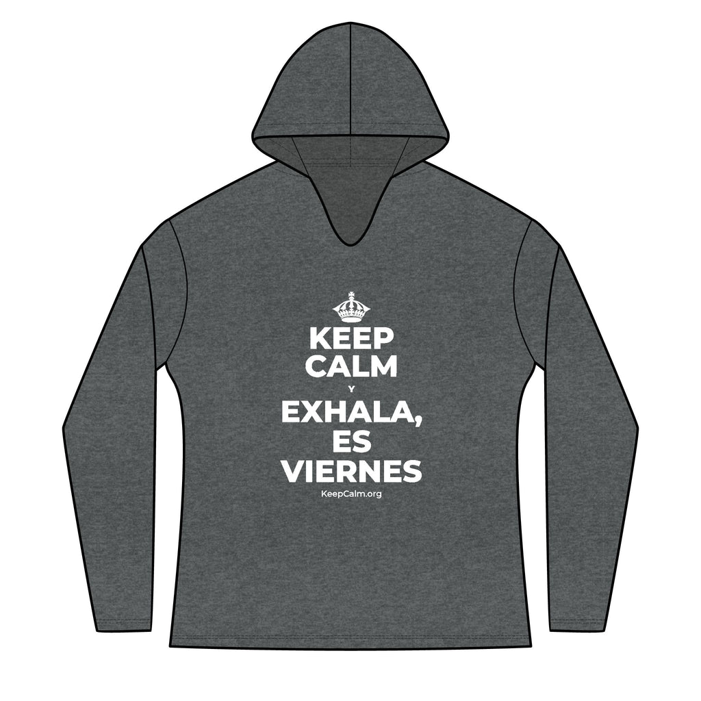 KEEP CALM Y EXHALA, ES VIERNES Women's Long Sleeve Hoodie