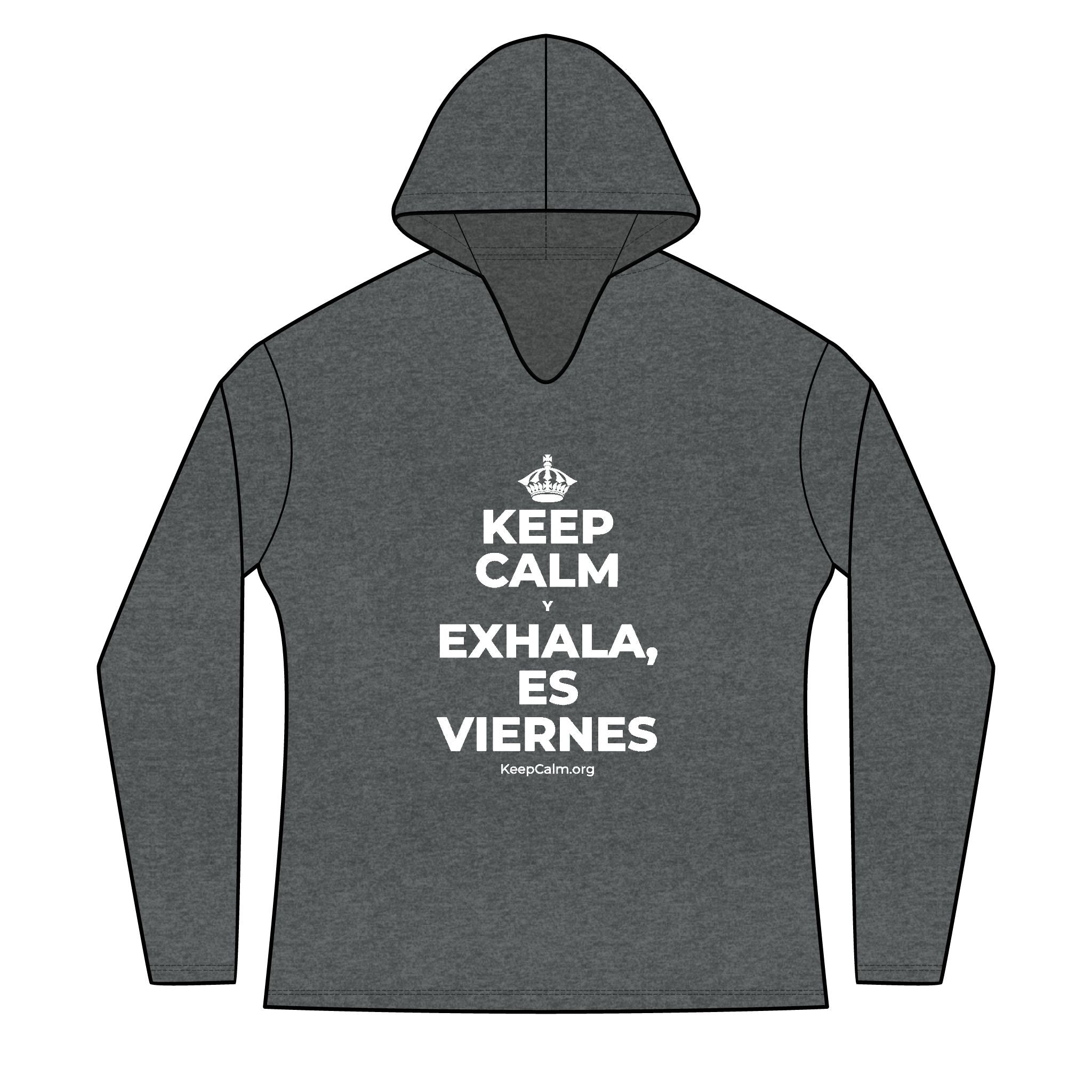 KEEP CALM Y EXHALA, ES VIERNES Women's Long Sleeve Hoodie