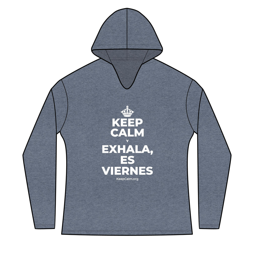 KEEP CALM Y EXHALA, ES VIERNES Women's Long Sleeve Hoodie