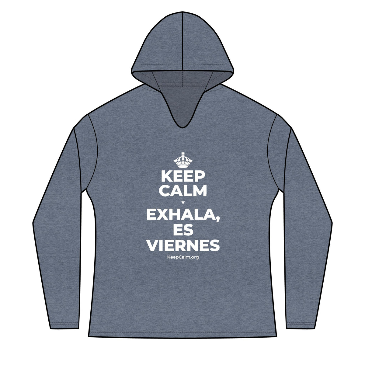 KEEP CALM Y EXHALA, ES VIERNES Women's Long Sleeve Hoodie