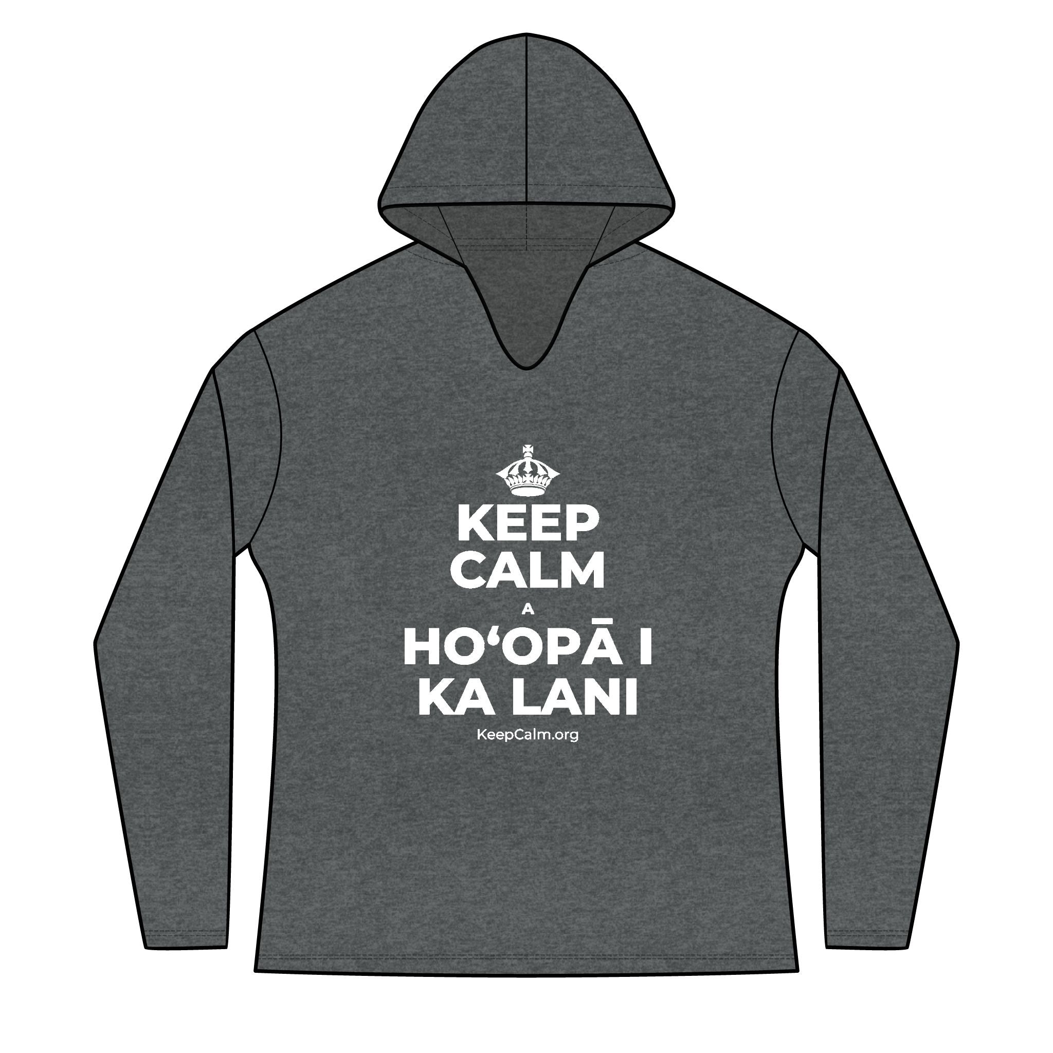 KEEP CALM A HOʻOPĀ I KA LANI Women's Long Sleeve Hoodie