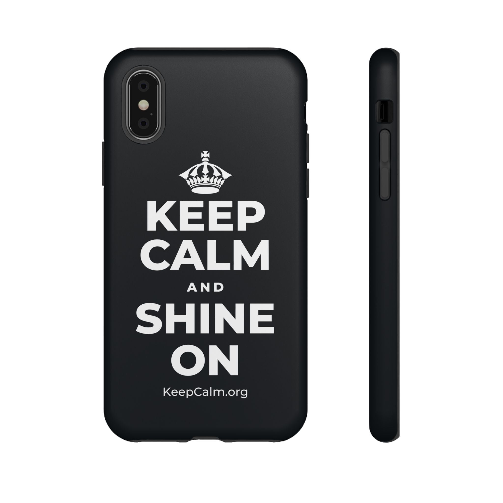 KEEP CALM AND SHINE ON Phone Case (Dark)