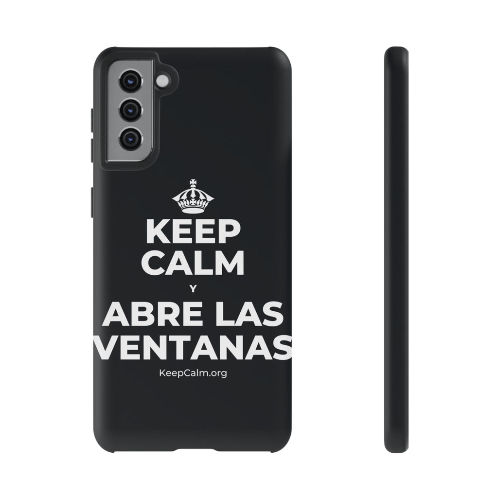 KEEP CALM Y ABRE LAS VENTANAS Phone Case (Dark)
