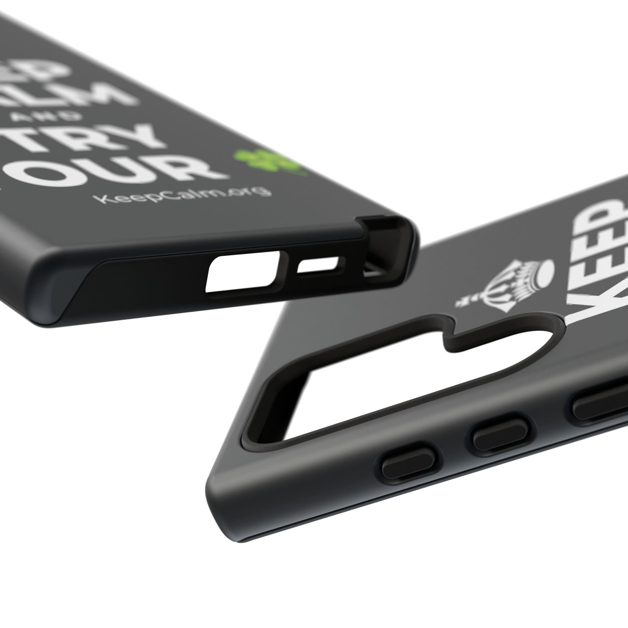 KEEP CALM AND TRY YOUR 🍀 Phone Case (Dark)